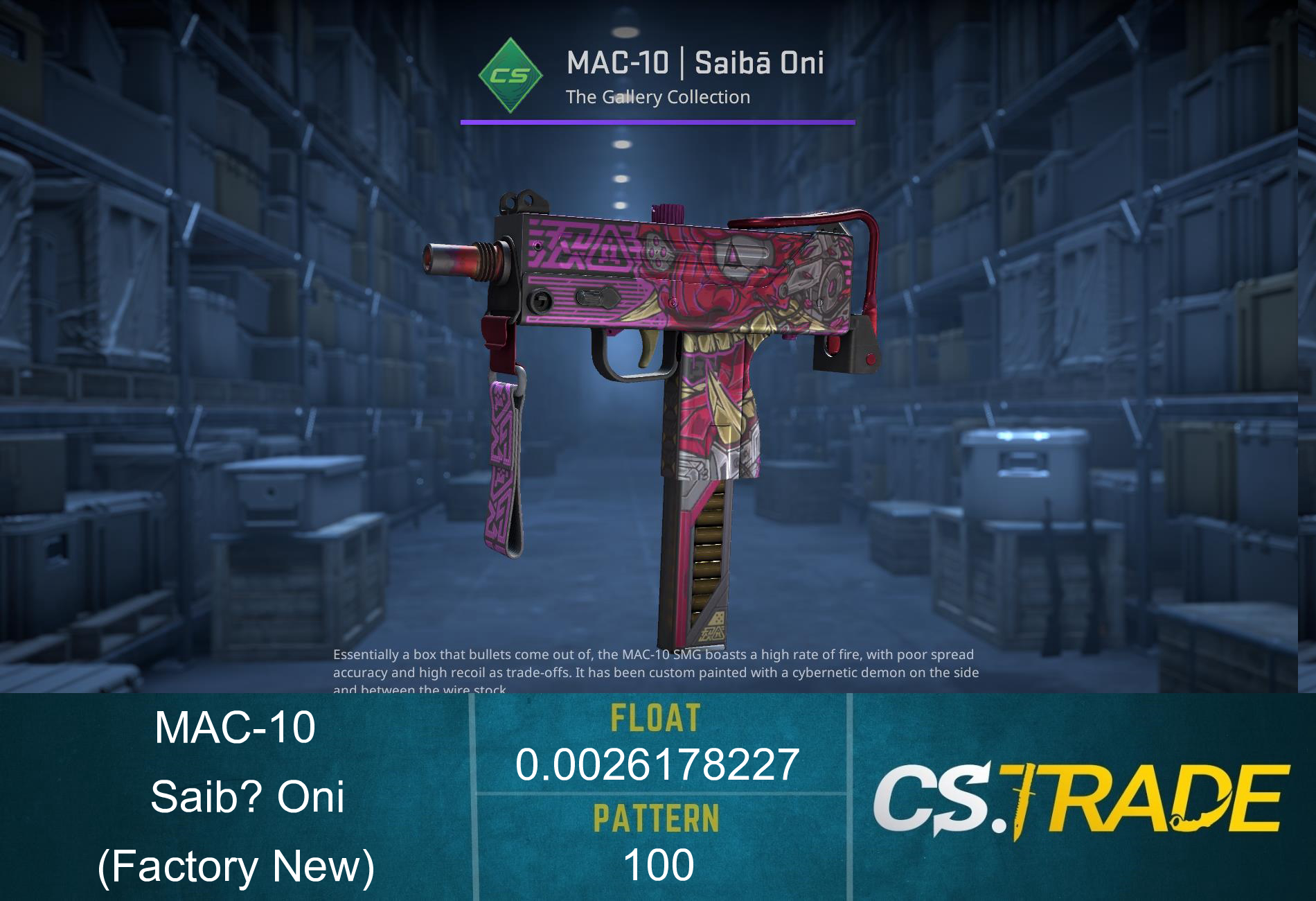 MAC-10 | Saibā Oni (Factory New) Screenshot