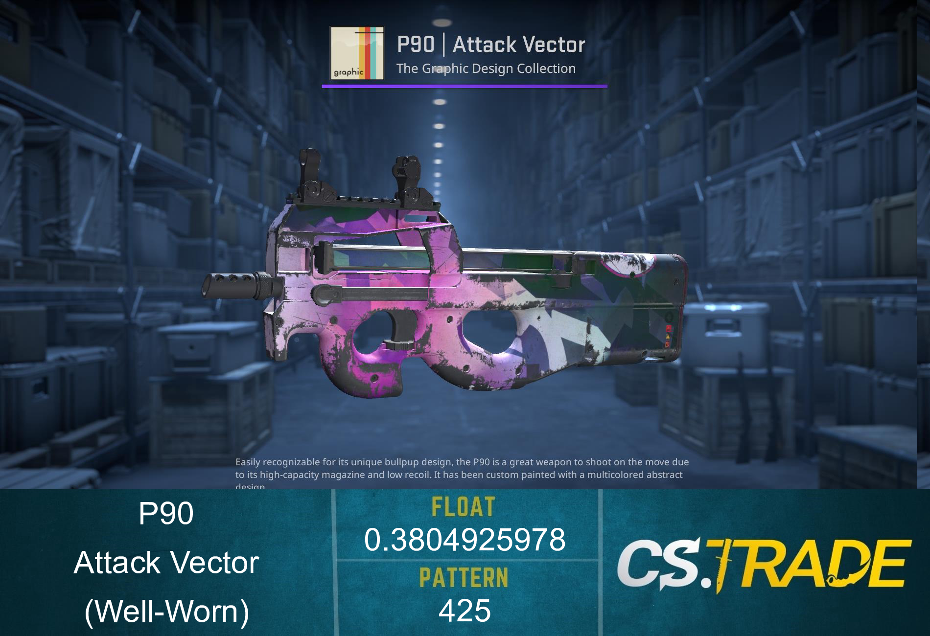 P90 | Attack Vector (Well-Worn) Screenshot