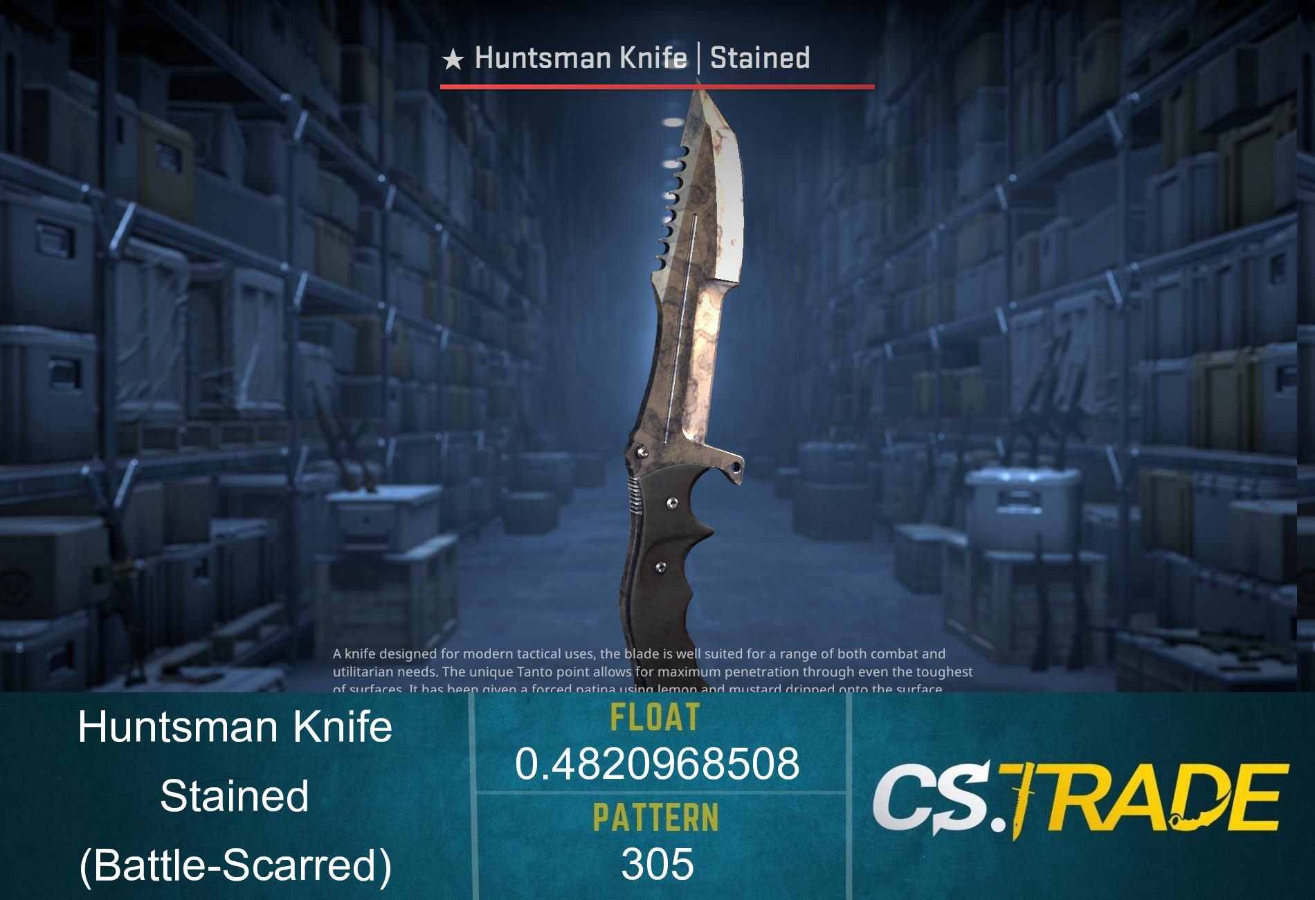 ★ Huntsman Knife | Stained (Battle-Scarred) Screenshot