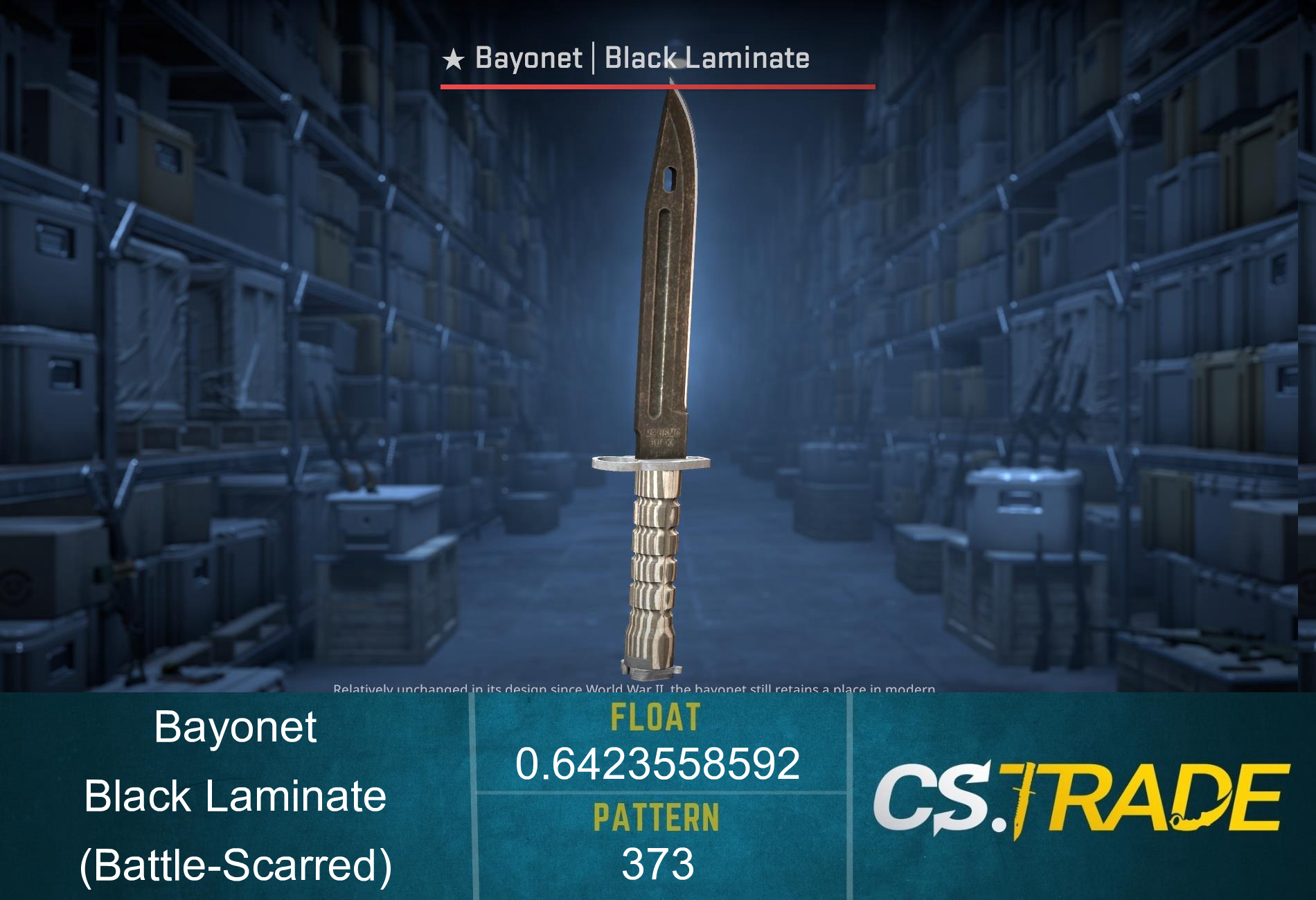 ★ Bayonet | Black Laminate (Battle-Scarred) Screenshot