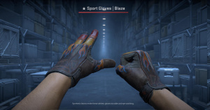 ★ Sport Gloves | Blaze (Battle-Scarred) Screenshot