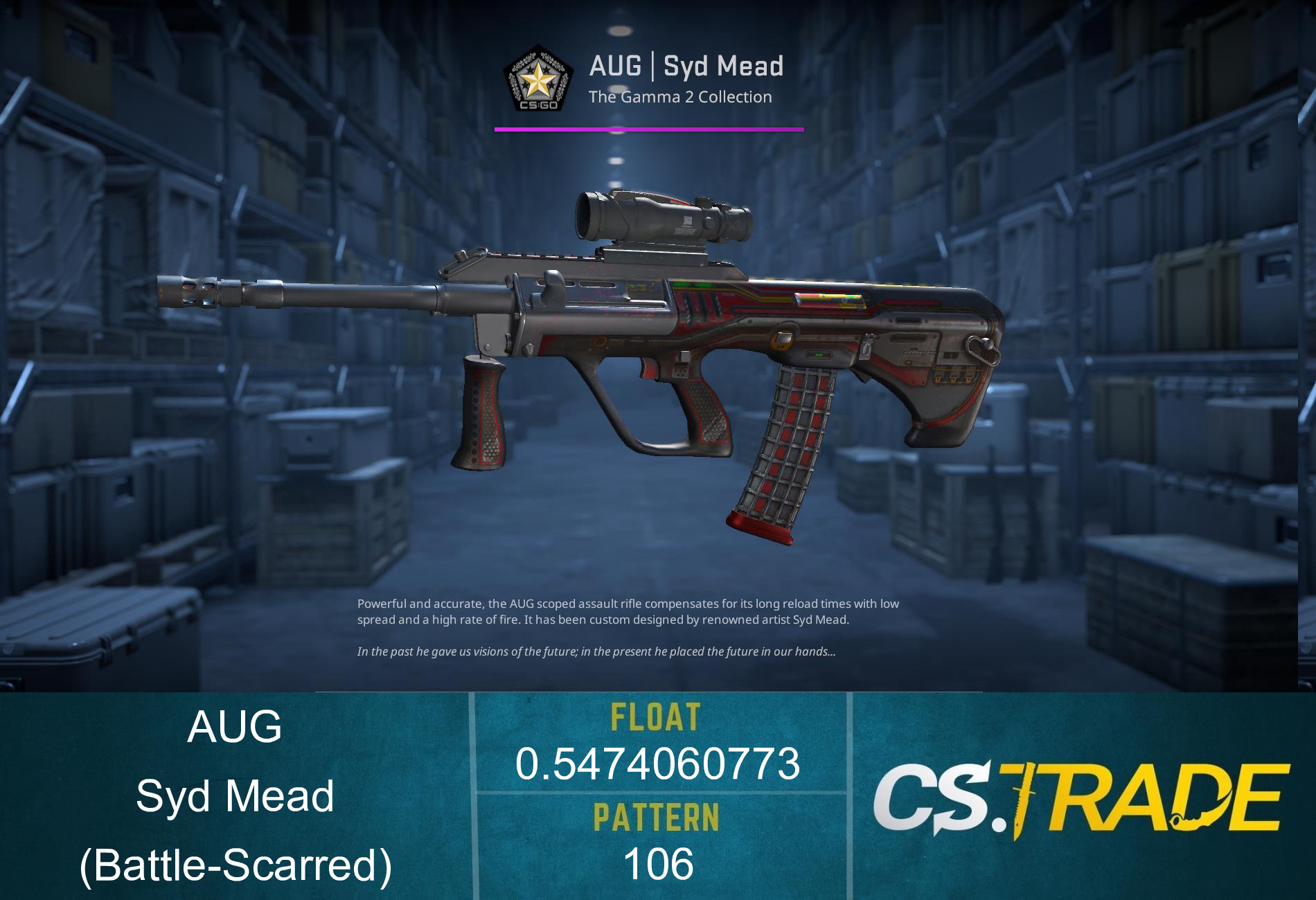 AUG | Syd Mead (Battle-Scarred) Screenshot