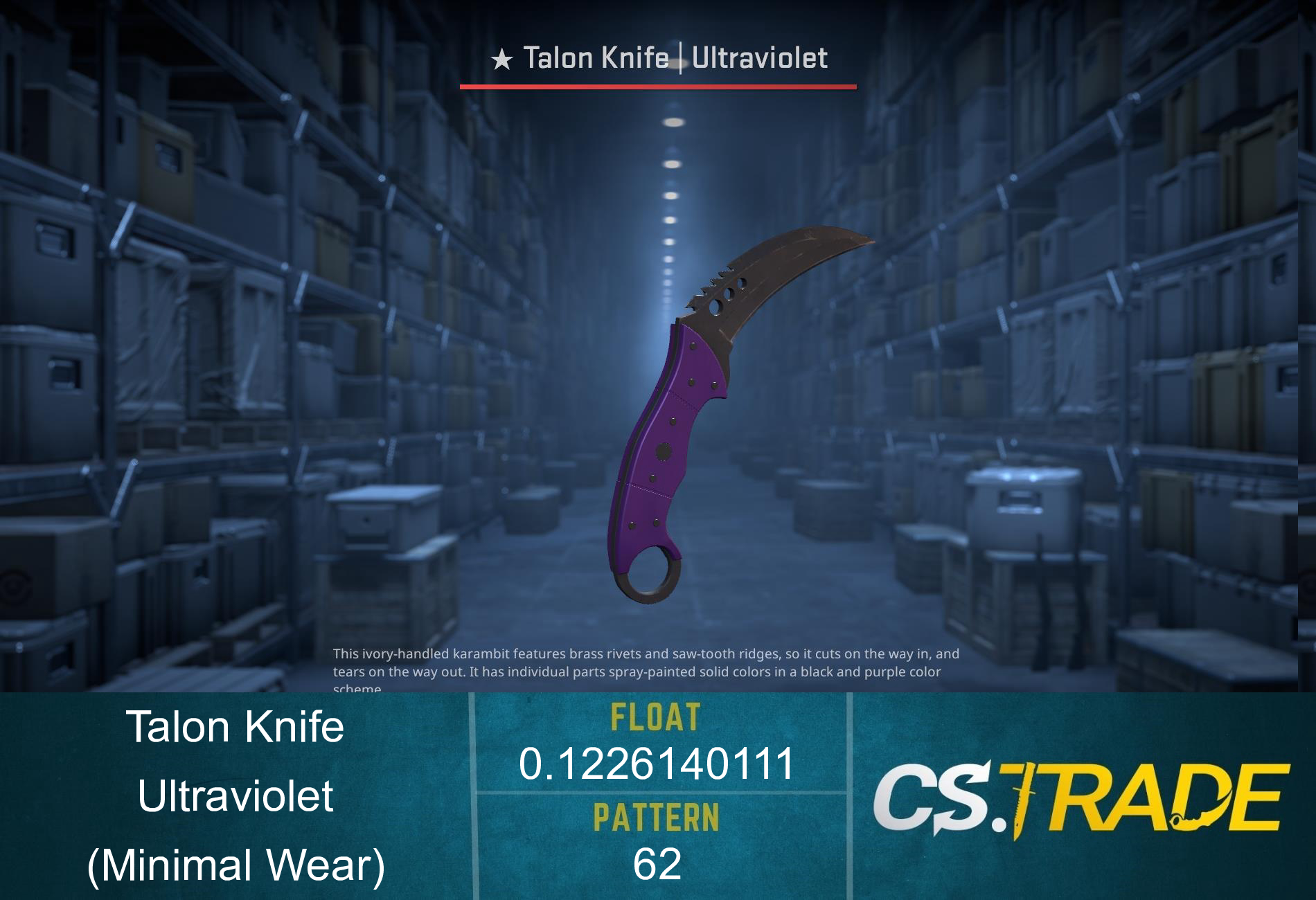 ★ Talon Knife | Ultraviolet (Minimal Wear) Screenshot