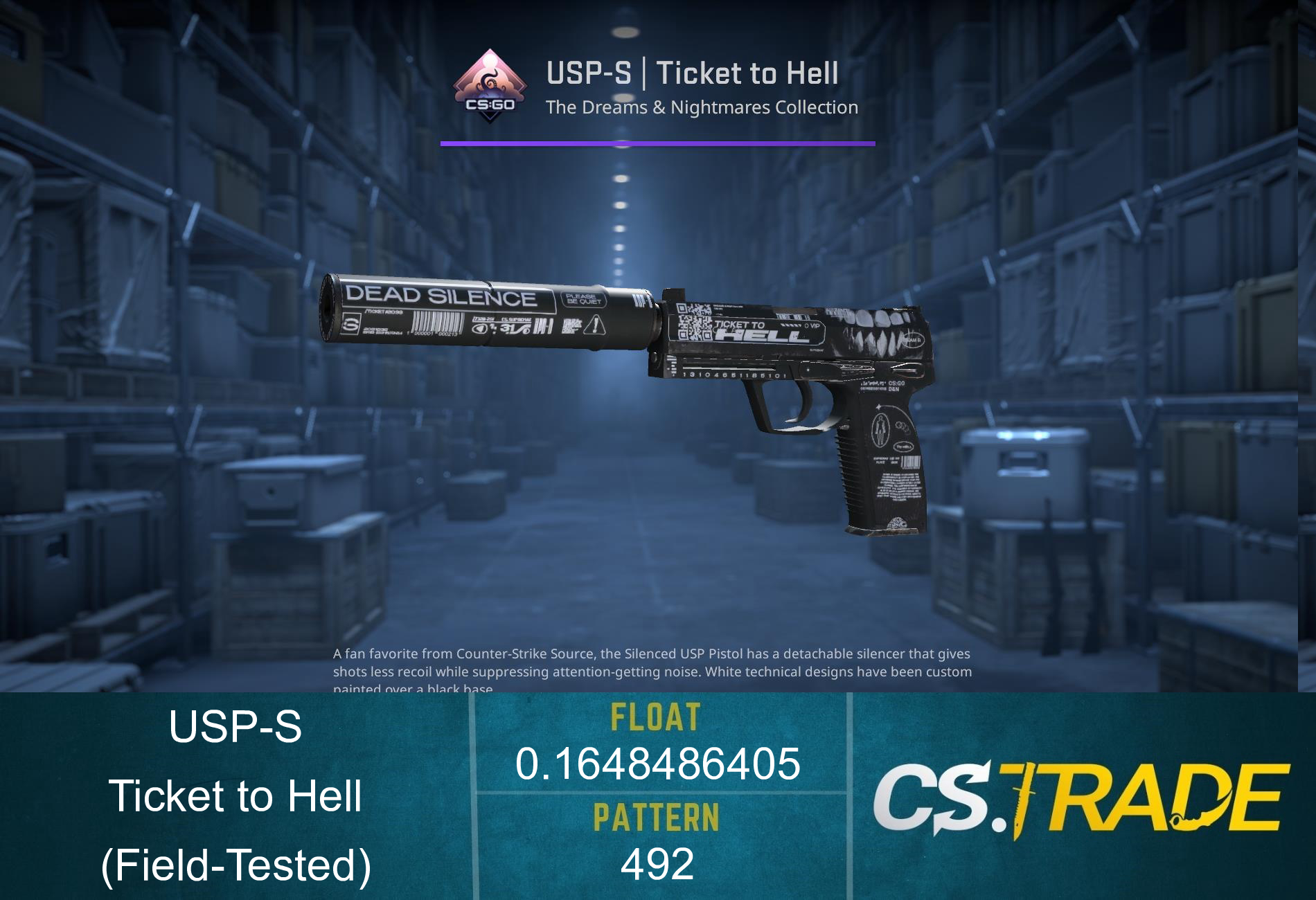 StatTrak™ USP-S | Ticket to Hell (Field-Tested) Screenshot