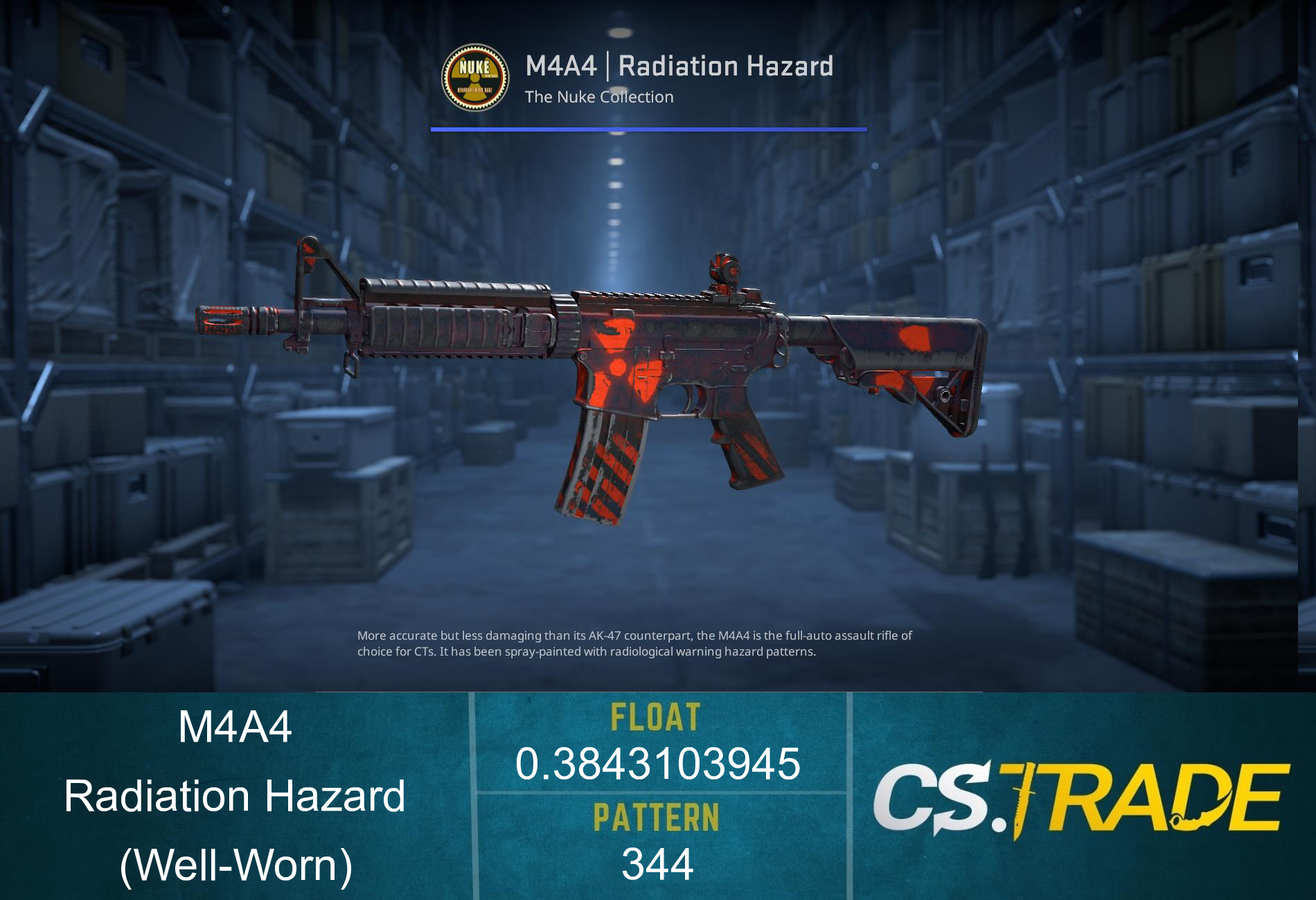 M4A4 | Radiation Hazard (Well-Worn) Screenshot