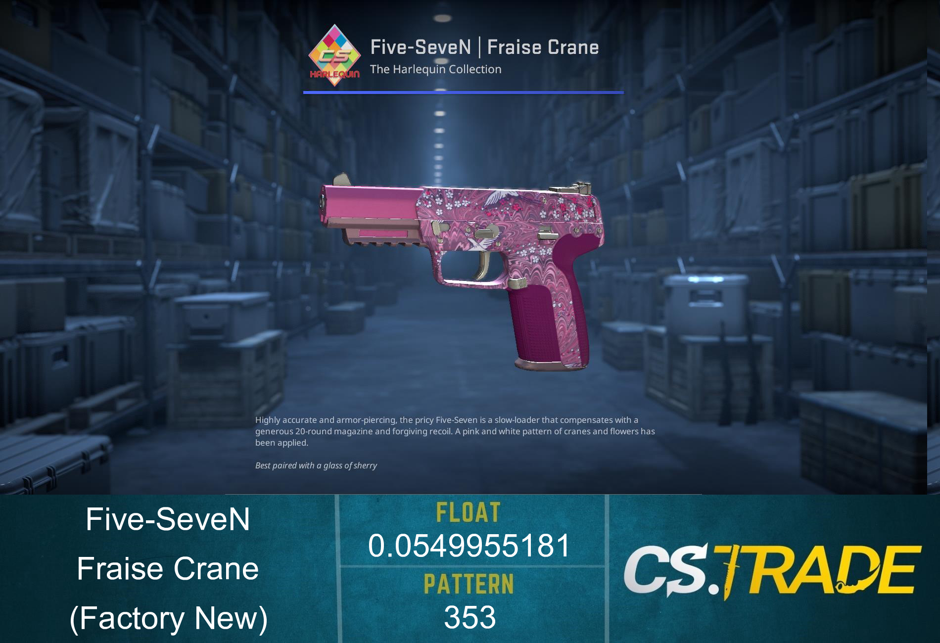 Five-SeveN | Fraise Crane (Factory New) Screenshot