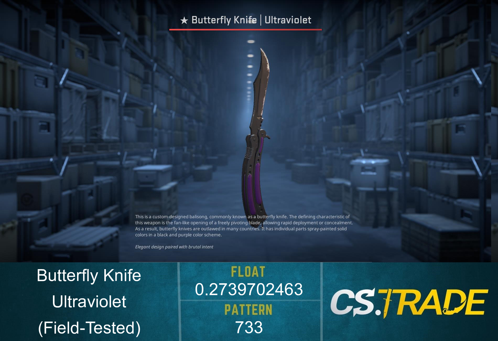 ★ Butterfly Knife | Ultraviolet (Factory New) Screenshot