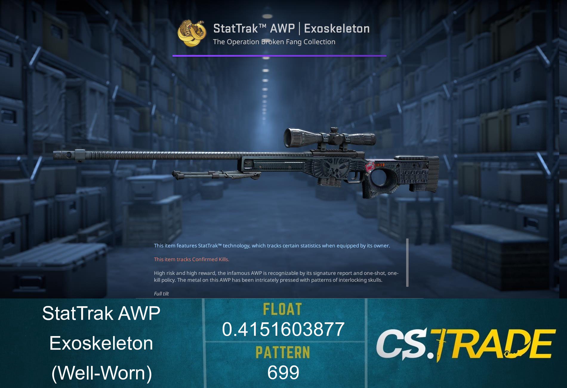 StatTrak™ AWP | Exoskeleton (Well-Worn) Screenshot