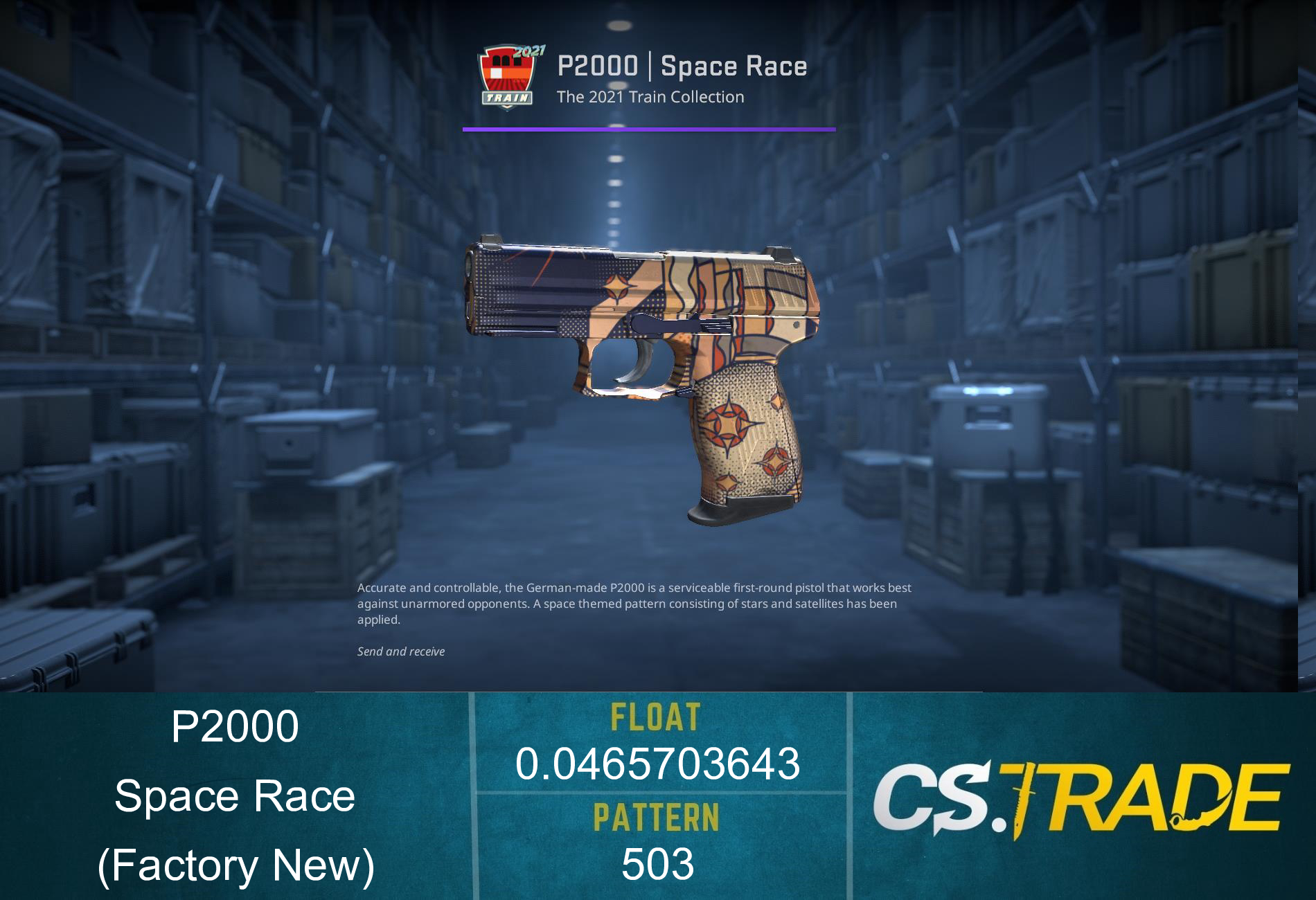 P2000 | Space Race (Factory New) Screenshot
