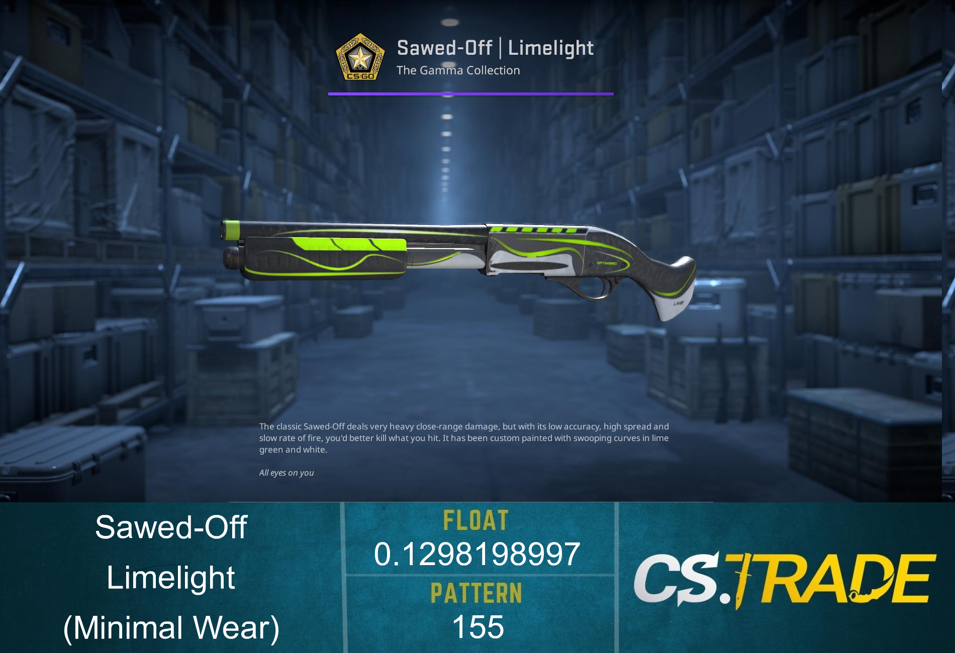 StatTrak™ Sawed-Off | Limelight (Minimal Wear) Screenshot
