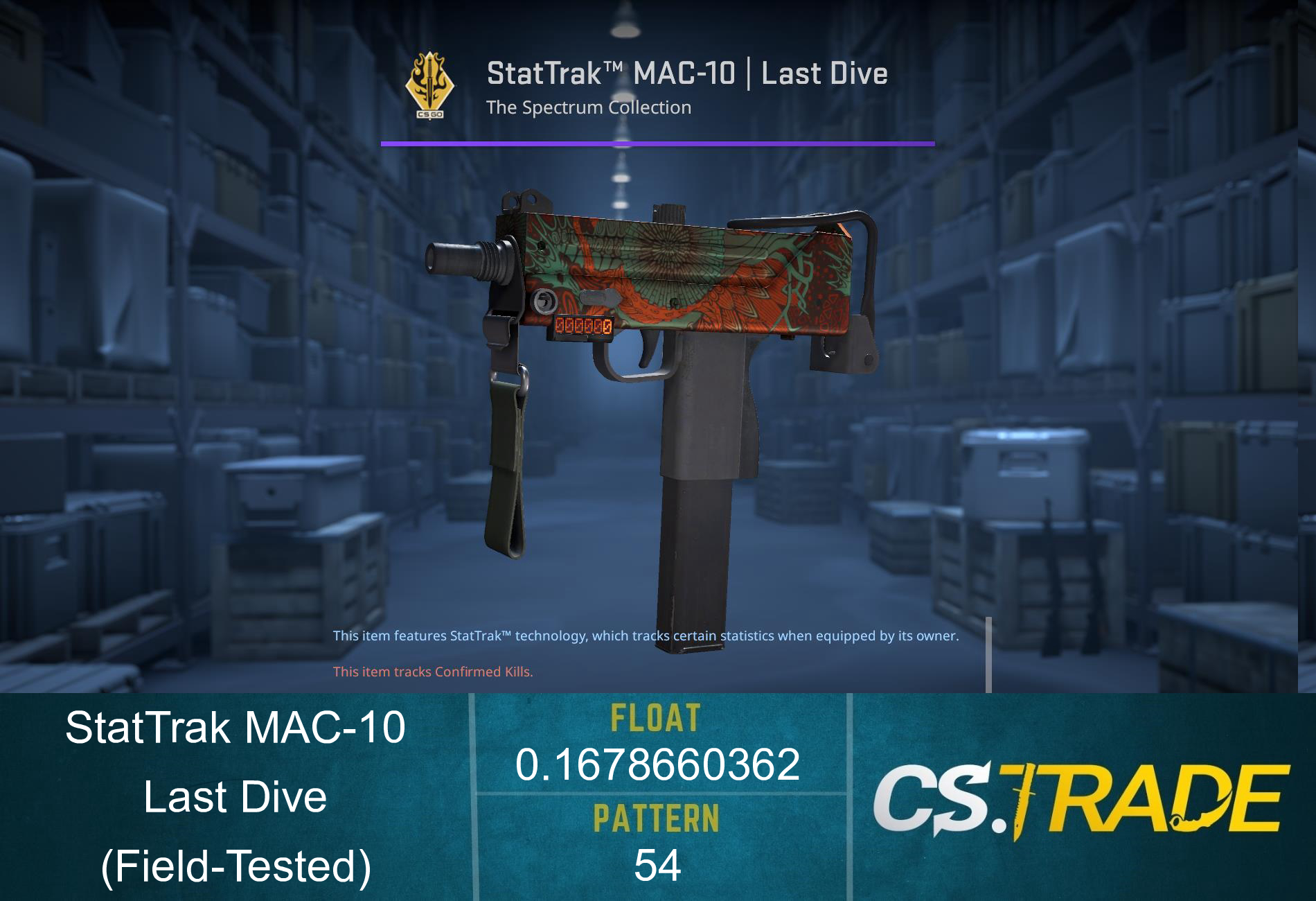 StatTrak™ MAC-10 | Last Dive (Field-Tested) Screenshot