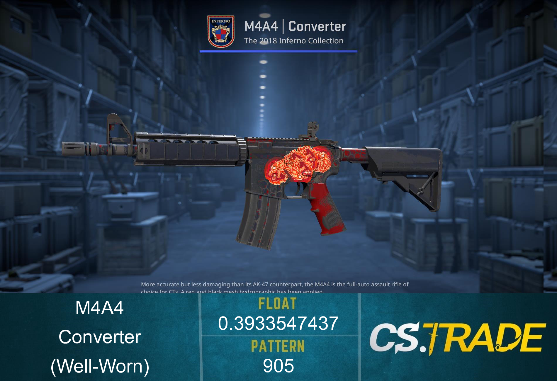 Souvenir M4A4 | Converter (Well-Worn) Screenshot