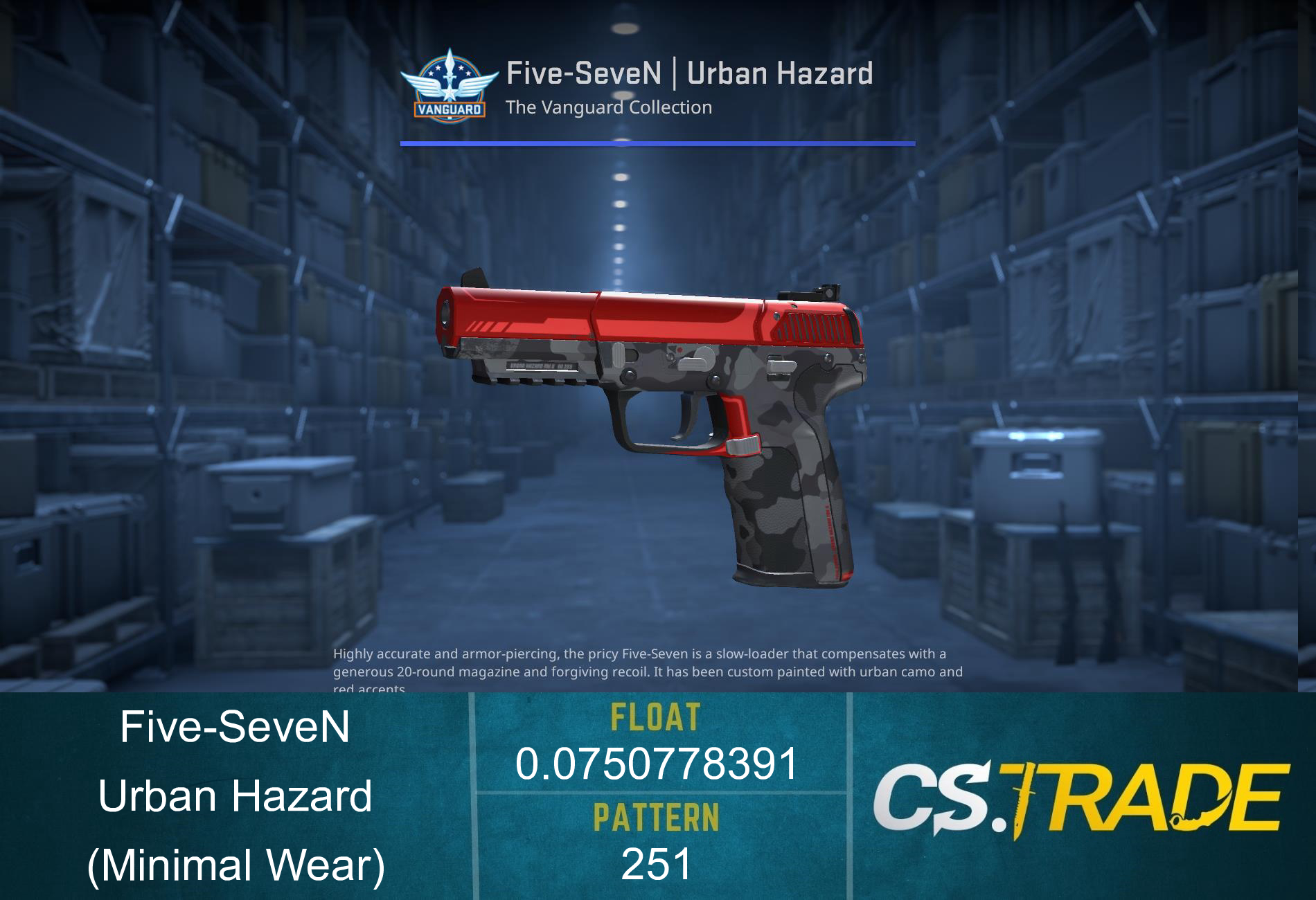Five-SeveN | Urban Hazard (Minimal Wear) Screenshot