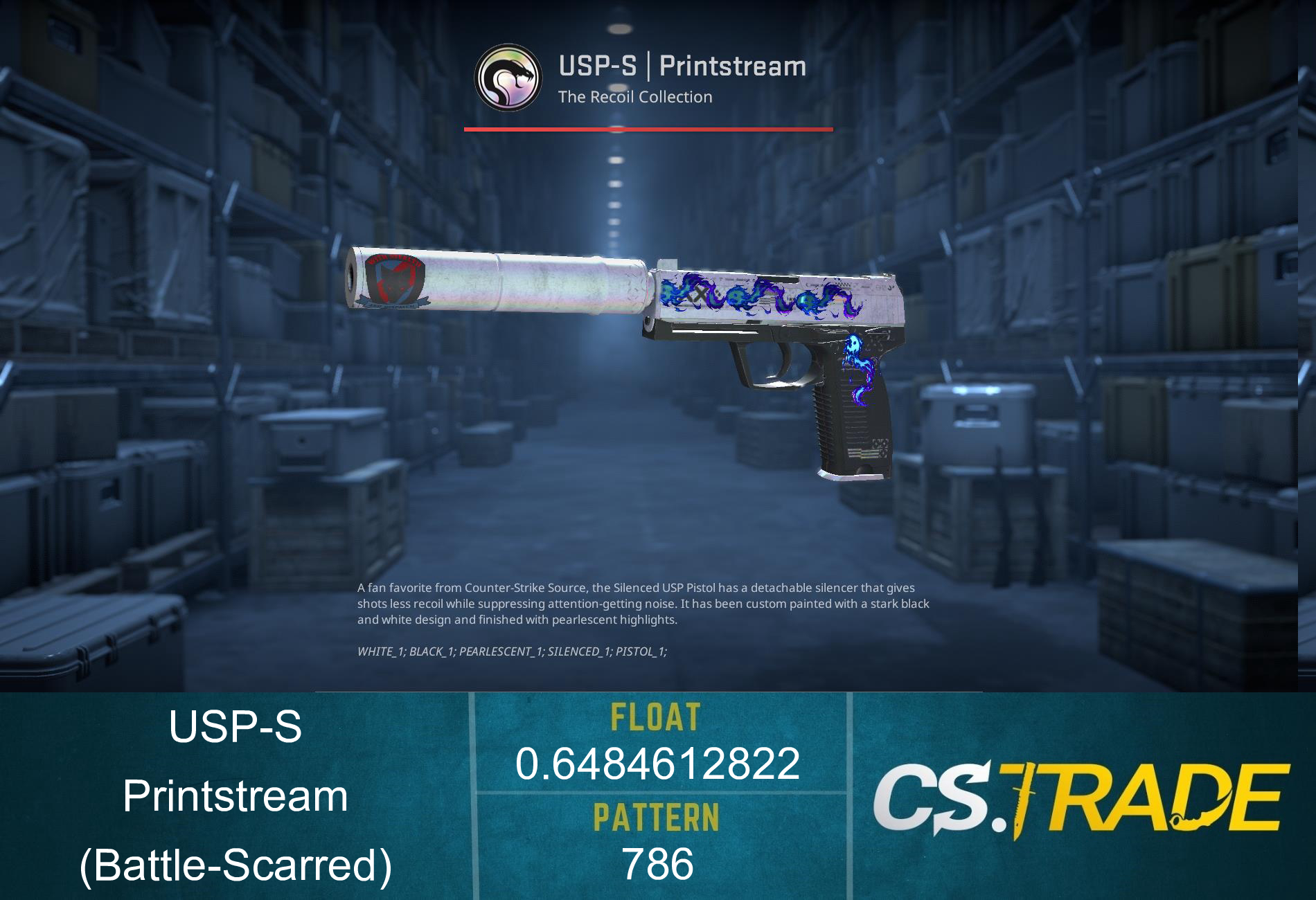 USP-S | Printstream (Battle-Scarred) Screenshot