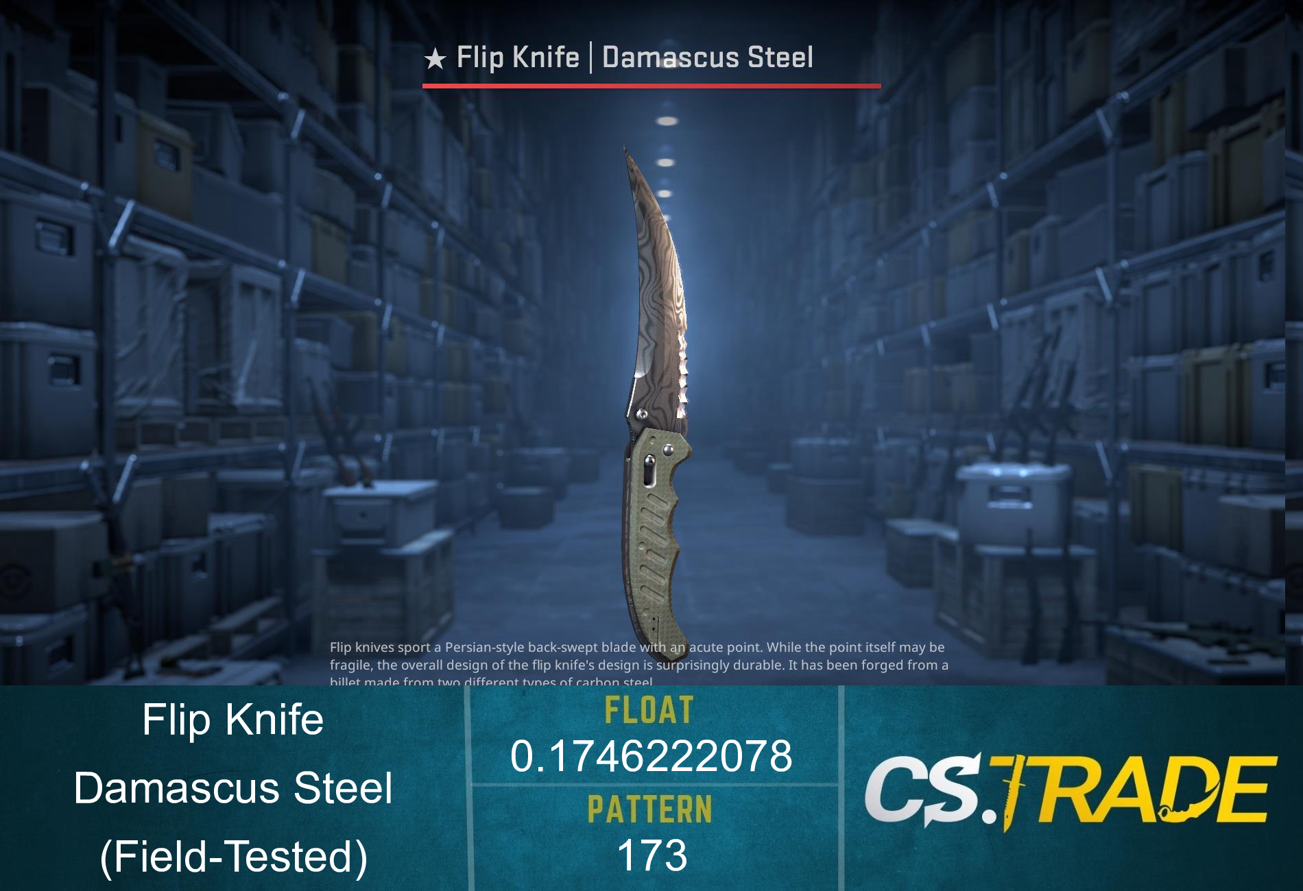 ★ Flip Knife | Damascus Steel (Field-Tested) Screenshot