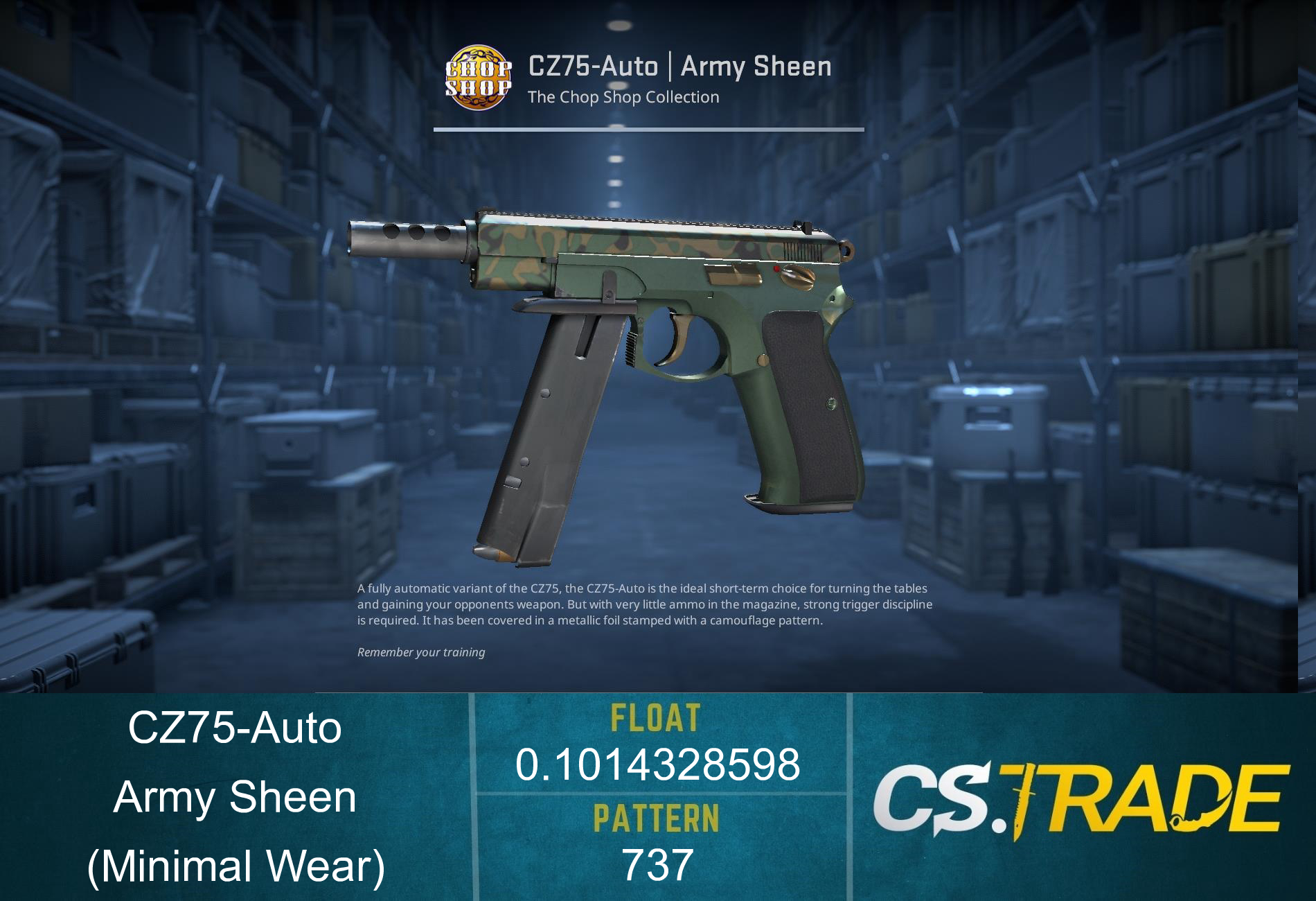 CZ75-Auto | Army Sheen (Minimal Wear) Screenshot