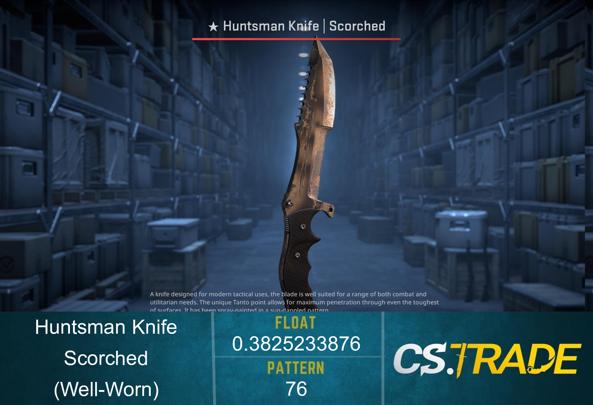 ★ StatTrak™ Huntsman Knife | Scorched (Well-Worn) Screenshot