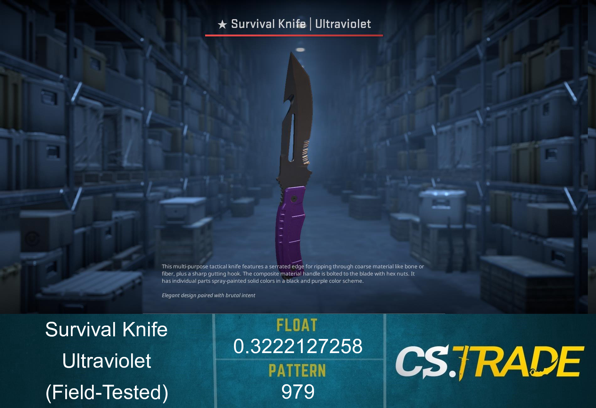 ★ Survival Knife | Ultraviolet (Factory New) Screenshot