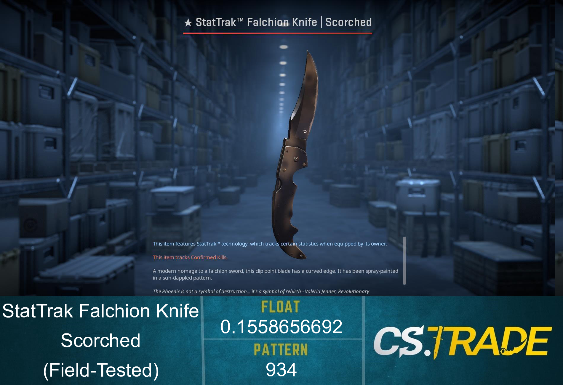 ★ Falchion Knife | Scorched (Factory New) Screenshot