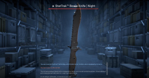 ★ StatTrak™ Bowie Knife | Night (Well-Worn) Screenshot