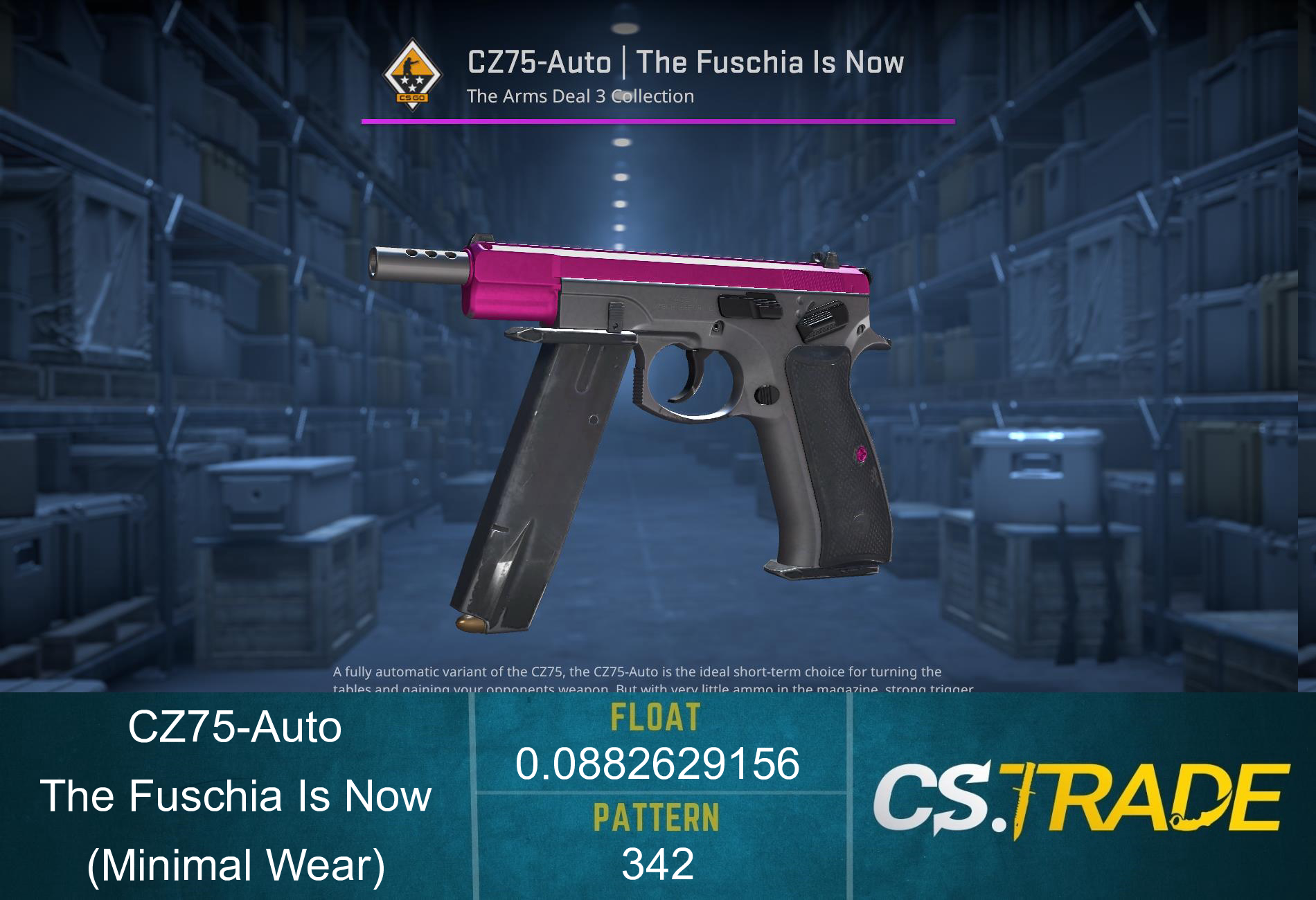 CZ75-Auto | The Fuschia Is Now (Minimal Wear) Screenshot