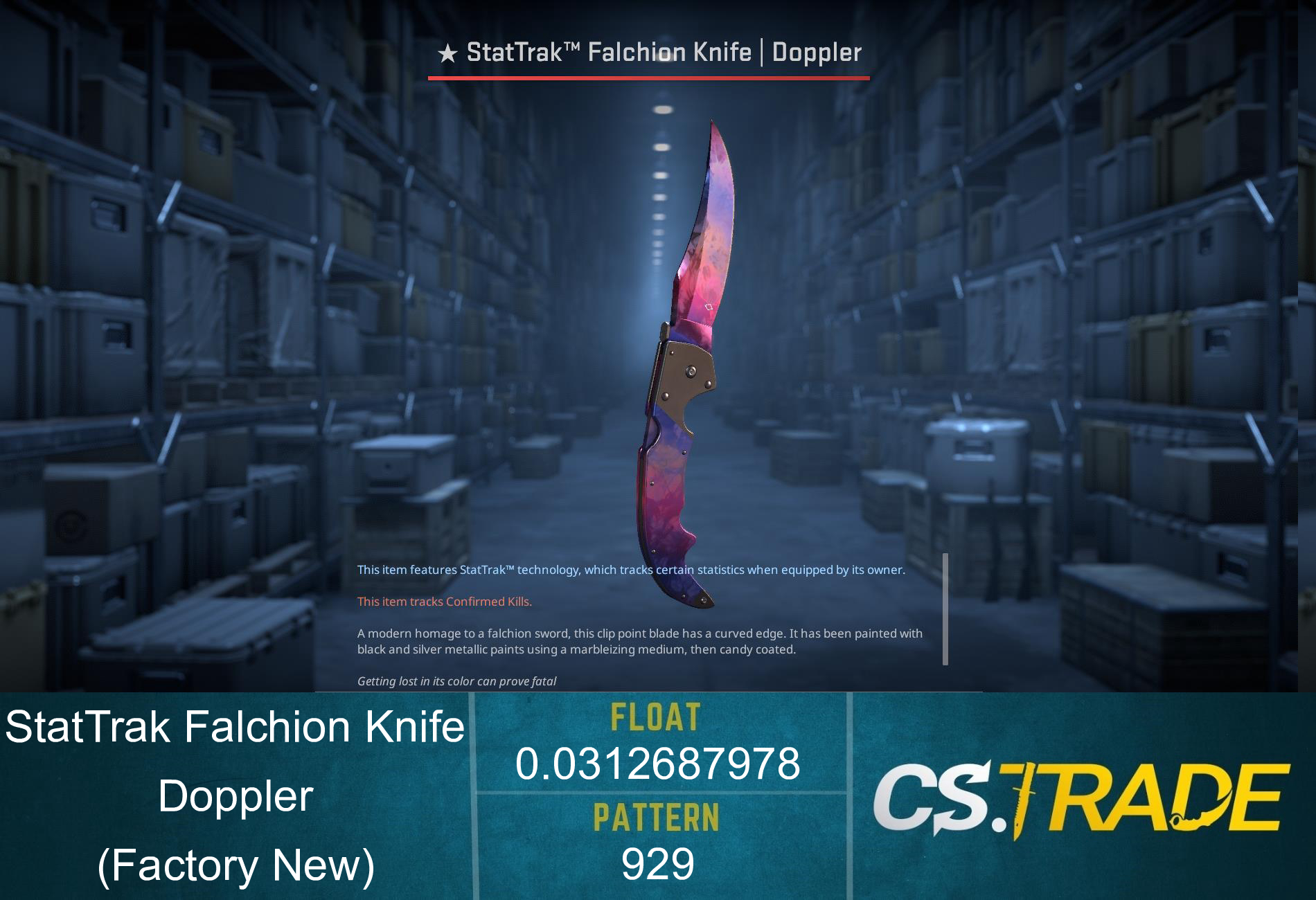 ★ Falchion Knife | Doppler Phase 1 (Factory New) Screenshot