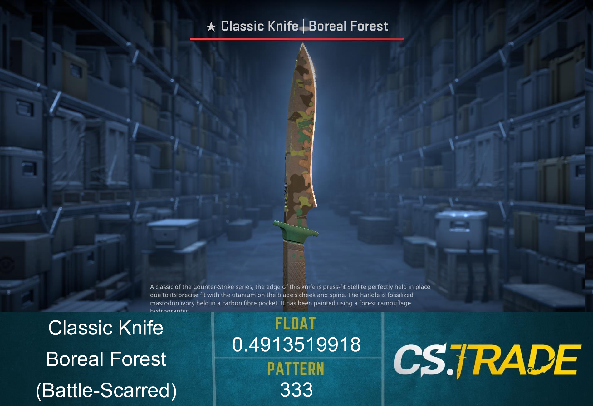 ★ Classic Knife | Boreal Forest (Battle-Scarred) Screenshot