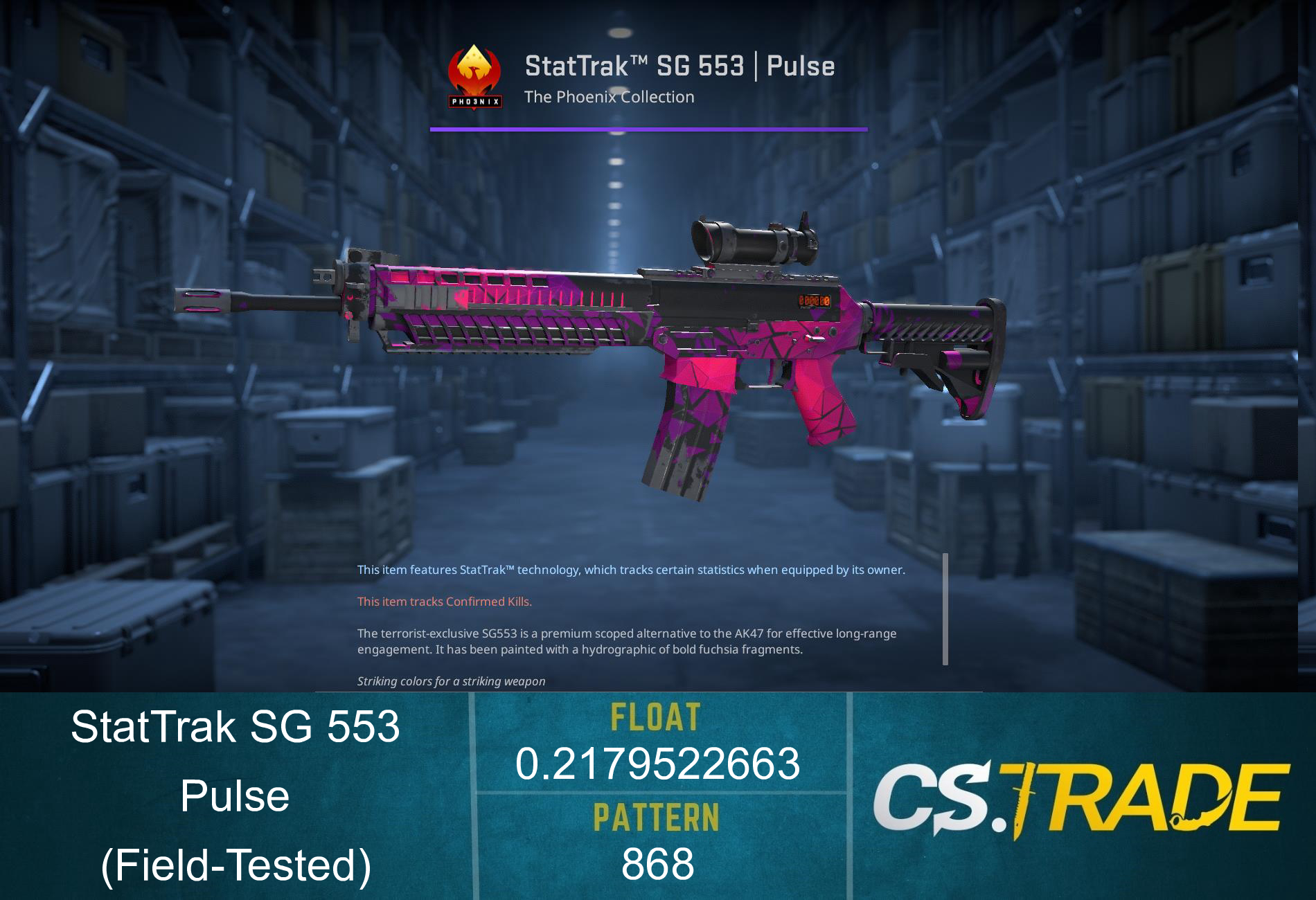 StatTrak™ SG 553 | Pulse (Field-Tested) Screenshot