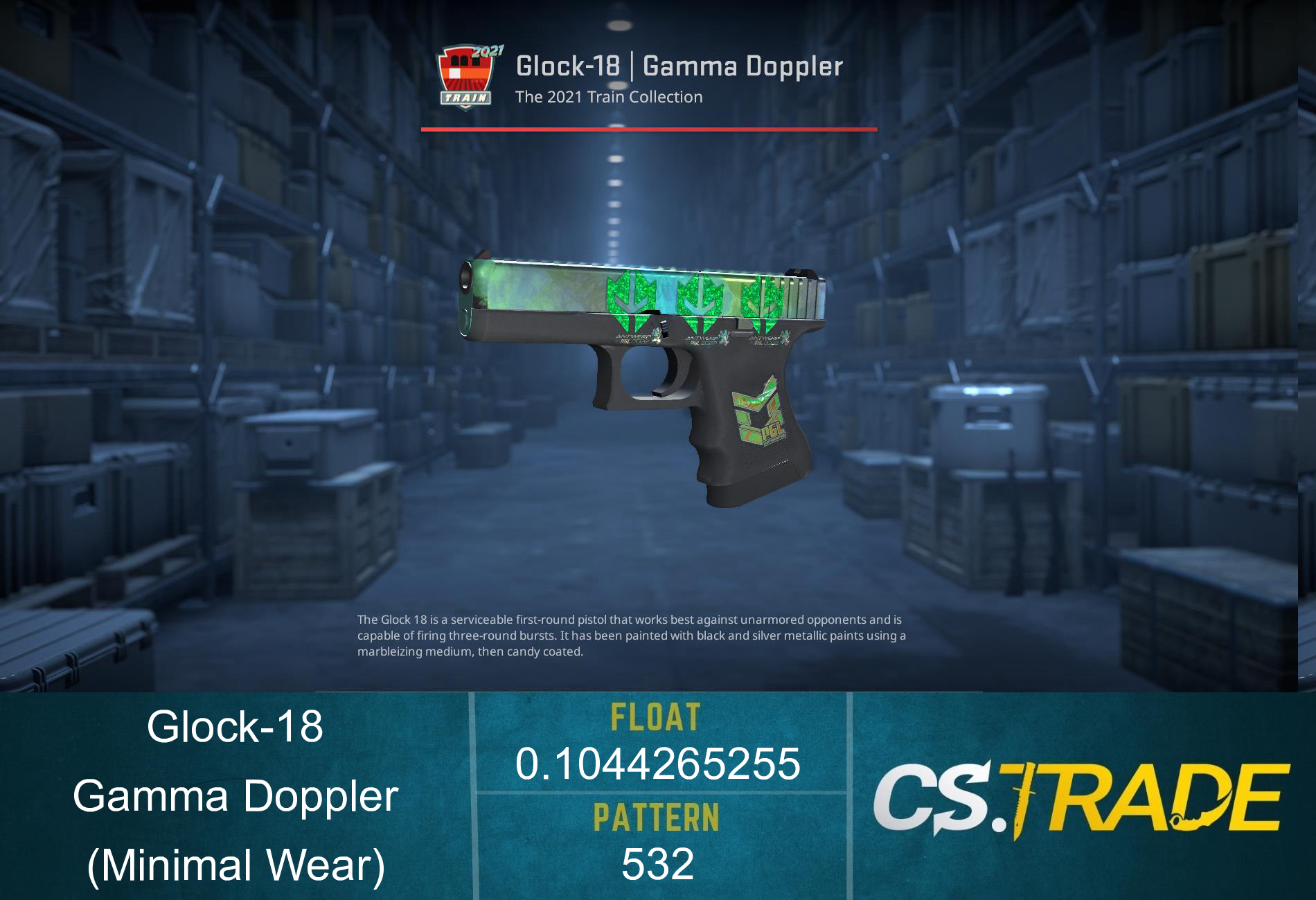 Glock-18 | Gamma Doppler Phase 4 (Minimal Wear) Screenshot
