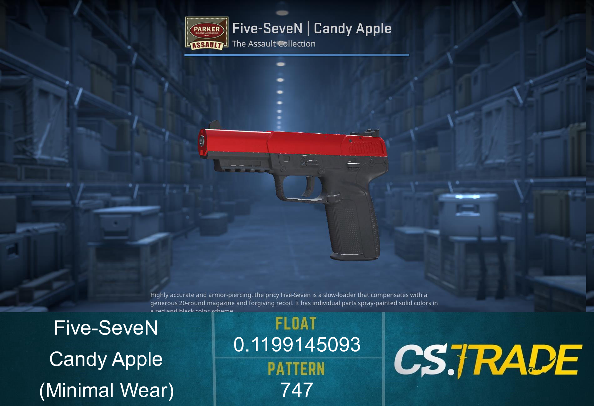 Five-SeveN | Candy Apple (Minimal Wear) Screenshot
