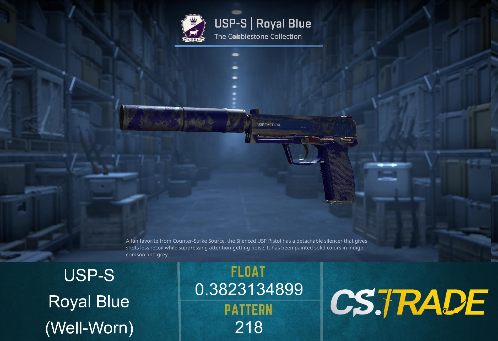 USP-S | Royal Blue (Well-Worn) Screenshot