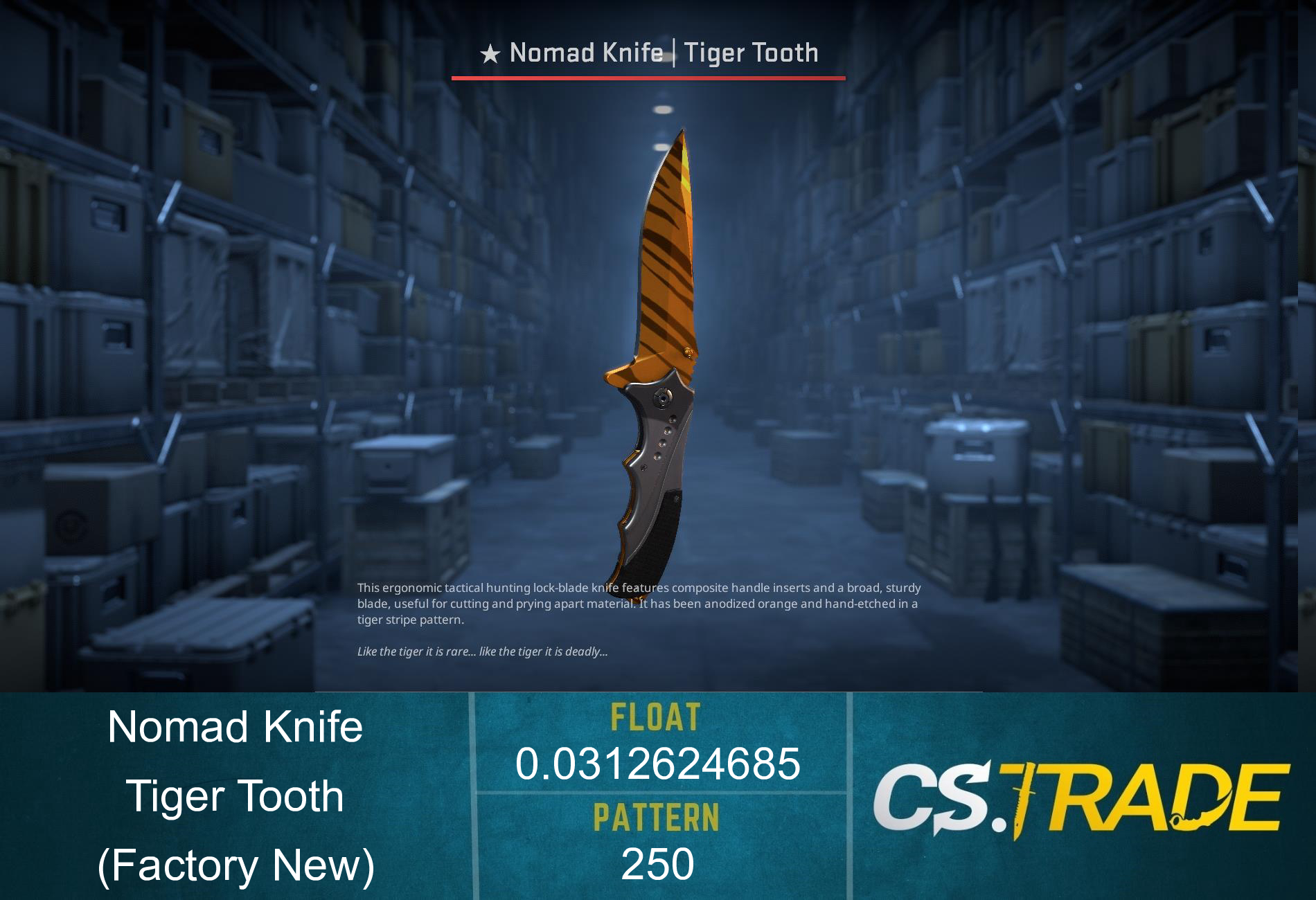 ★ Nomad Knife | Tiger Tooth (Factory New) Screenshot