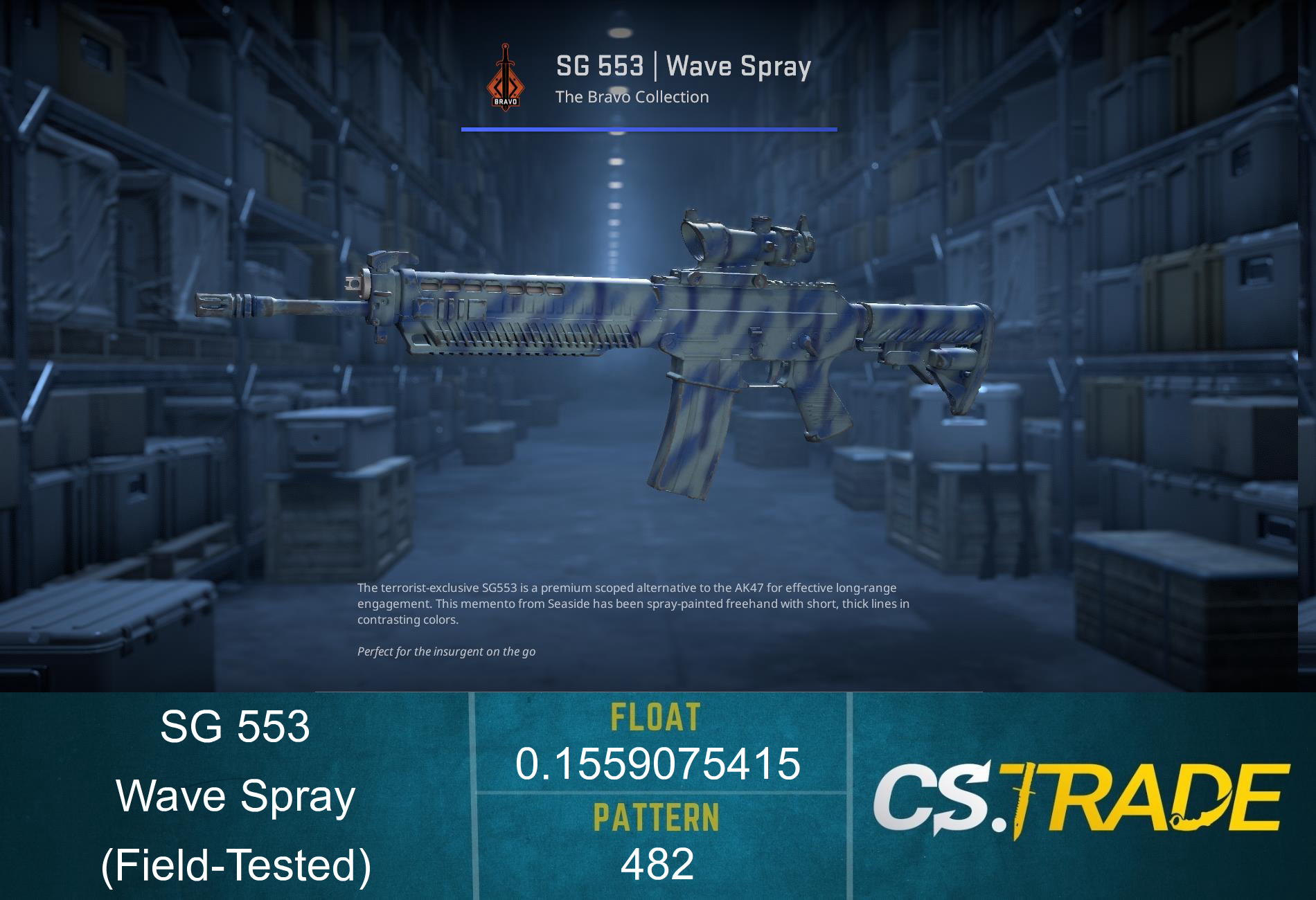 SG 553 | Wave Spray (Factory New) Screenshot