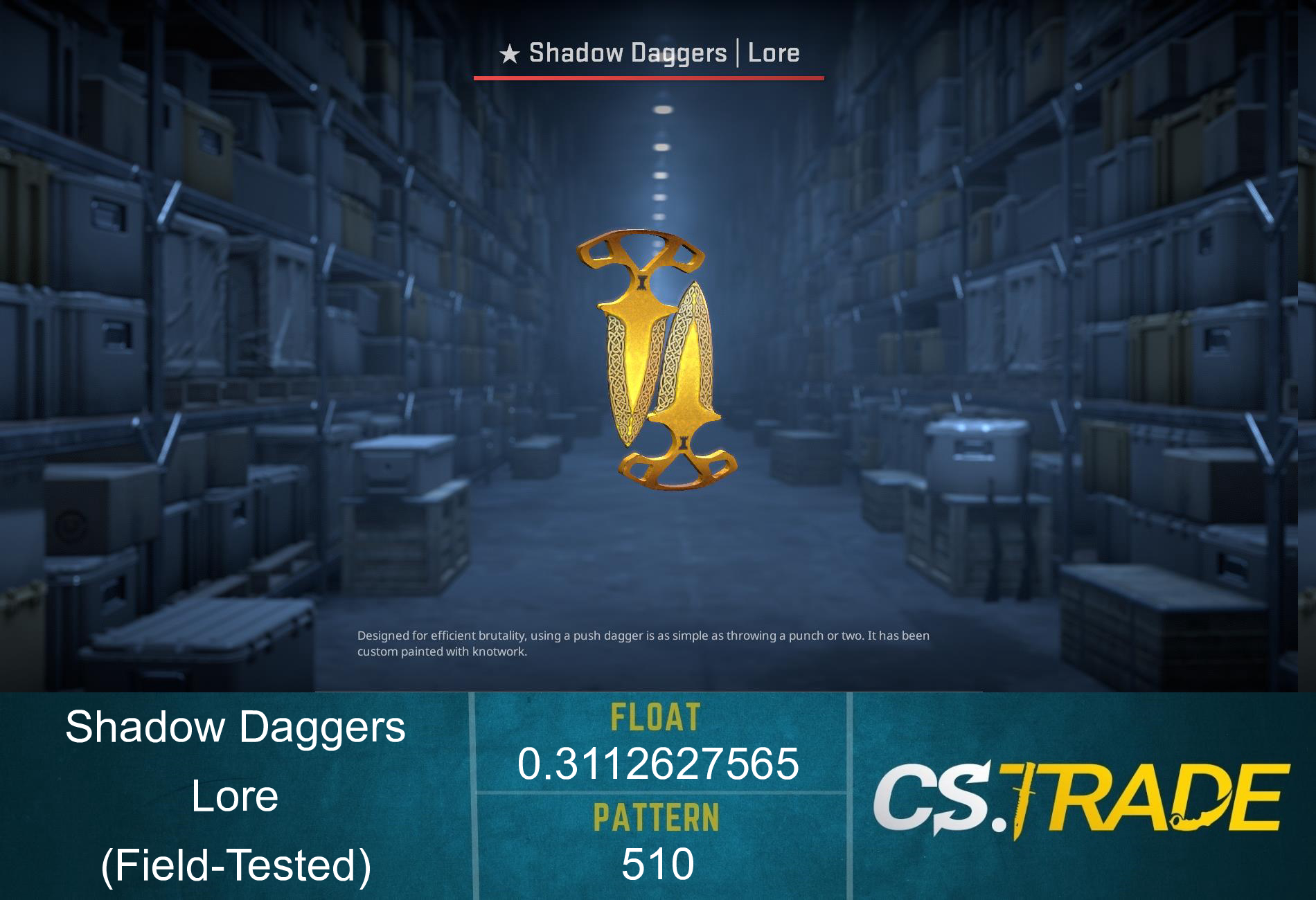 ★ Shadow Daggers | Lore (Field-Tested) Screenshot