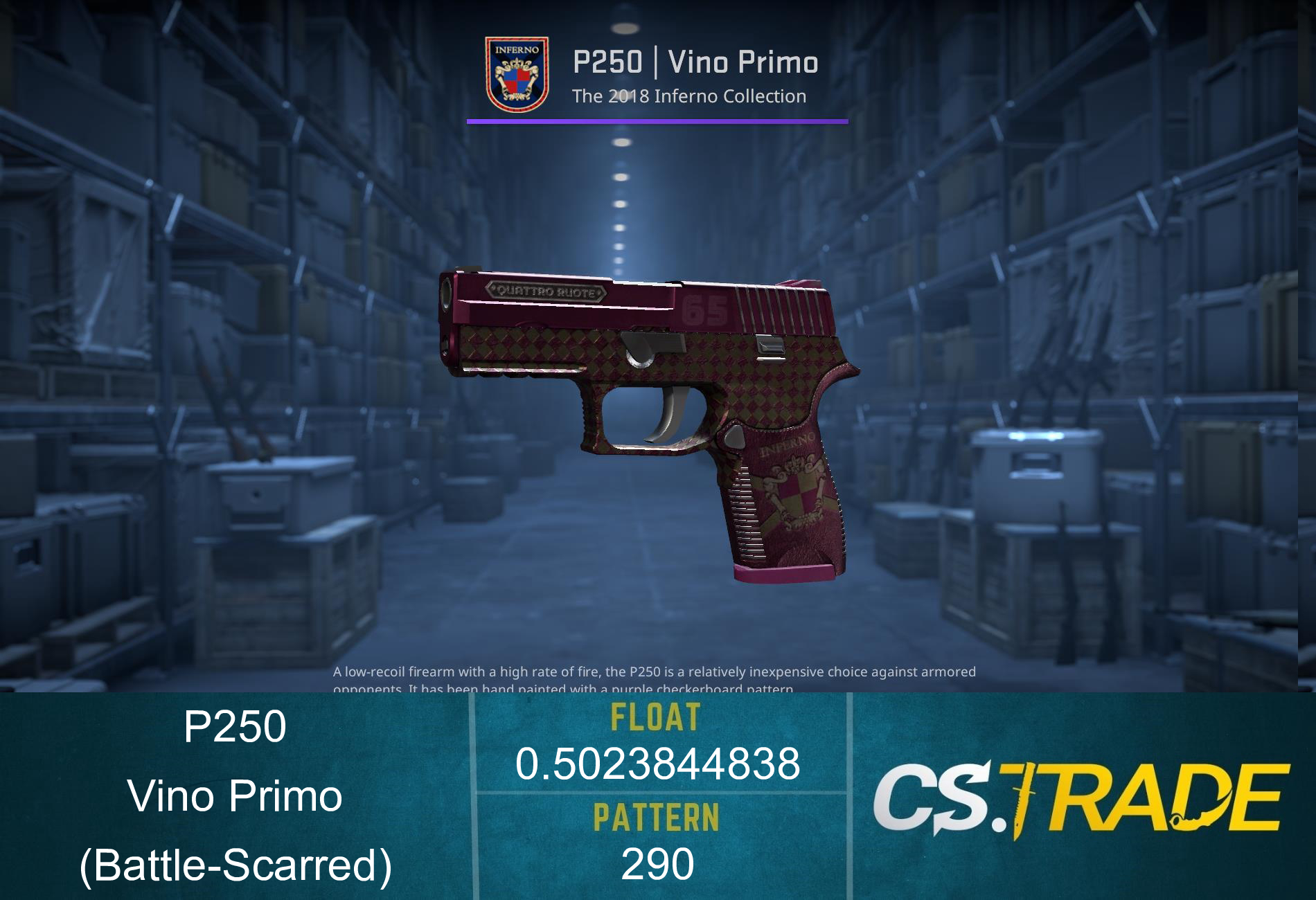 Souvenir P250 | Vino Primo (Battle-Scarred) Screenshot