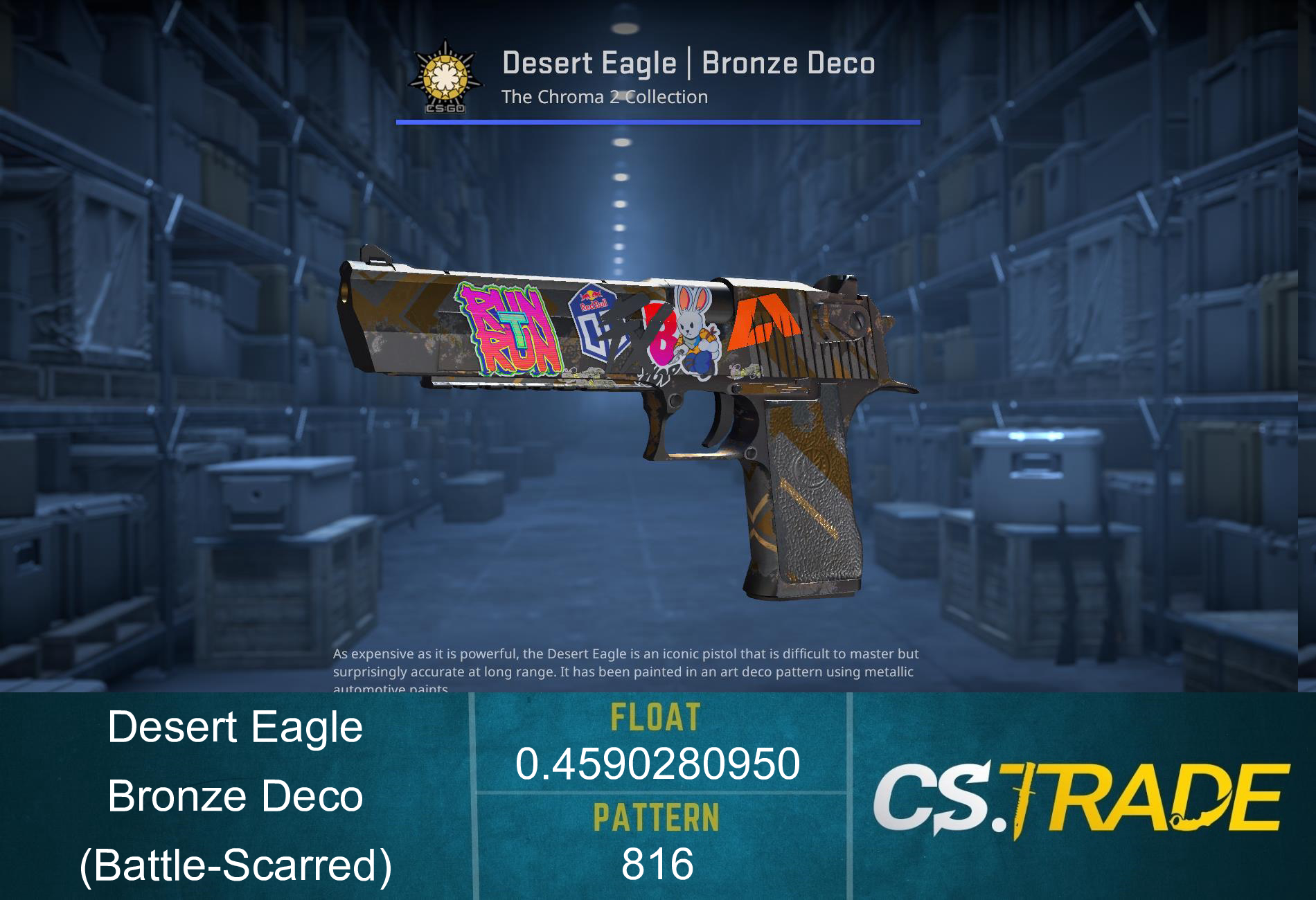 Desert Eagle | Bronze Deco (Battle-Scarred) Screenshot
