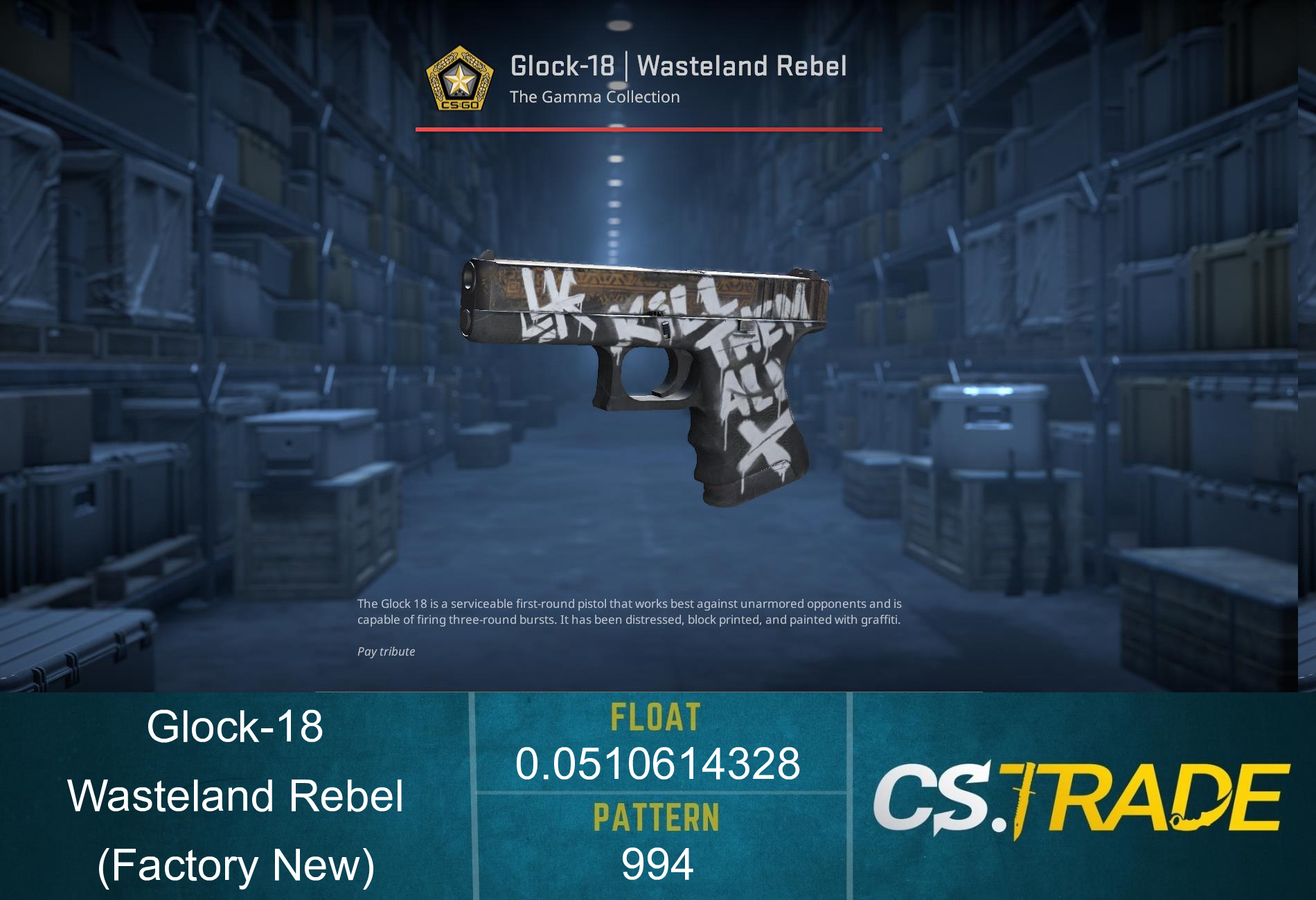 Glock-18 | Wasteland Rebel (Factory New)