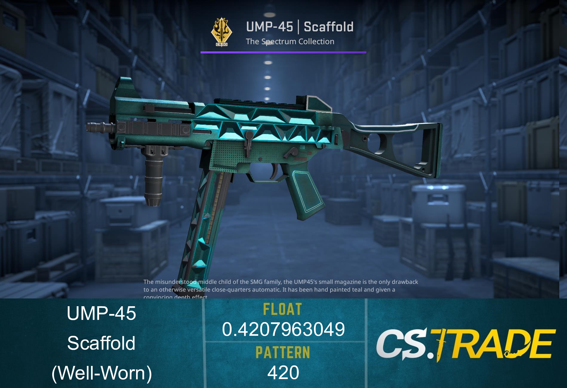 UMP-45 | Scaffold (Well-Worn) Screenshot