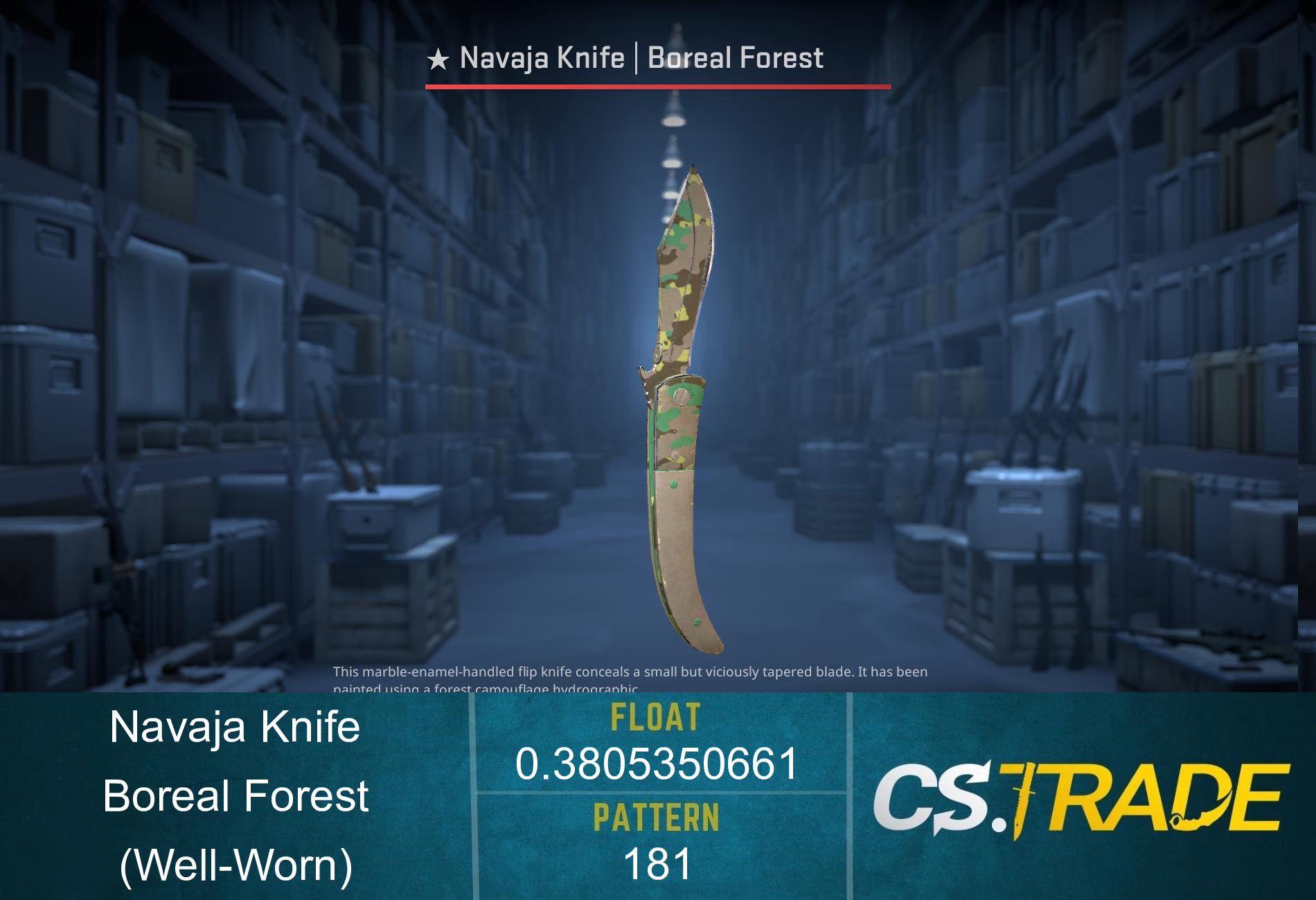 ★ Navaja Knife | Boreal Forest (Well-Worn) Screenshot