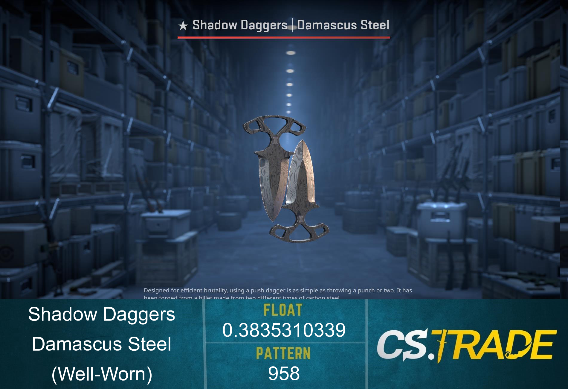 ★ Shadow Daggers | Damascus Steel (Well-Worn) Screenshot