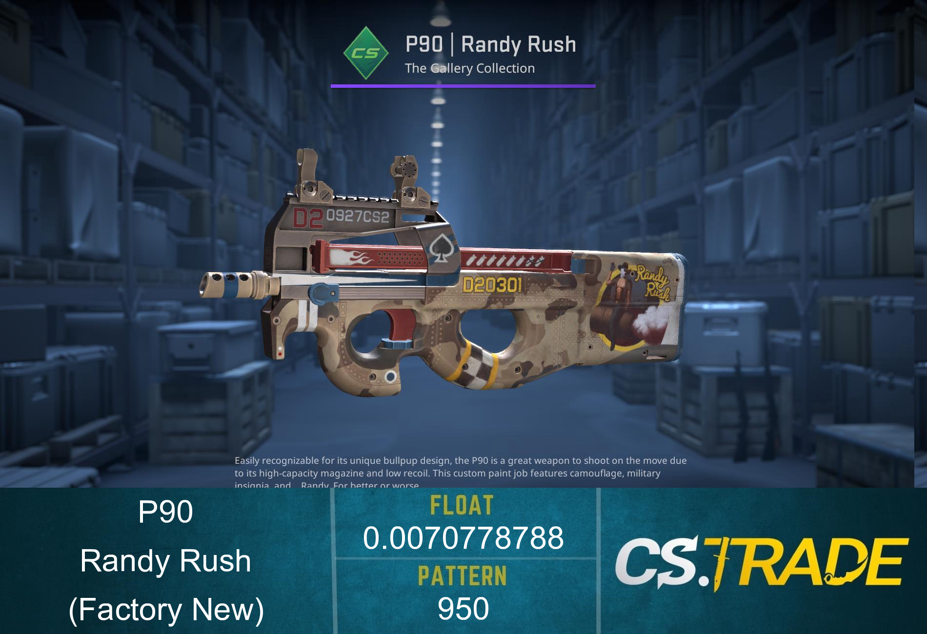 P90 | Randy Rush (Factory New) Screenshot