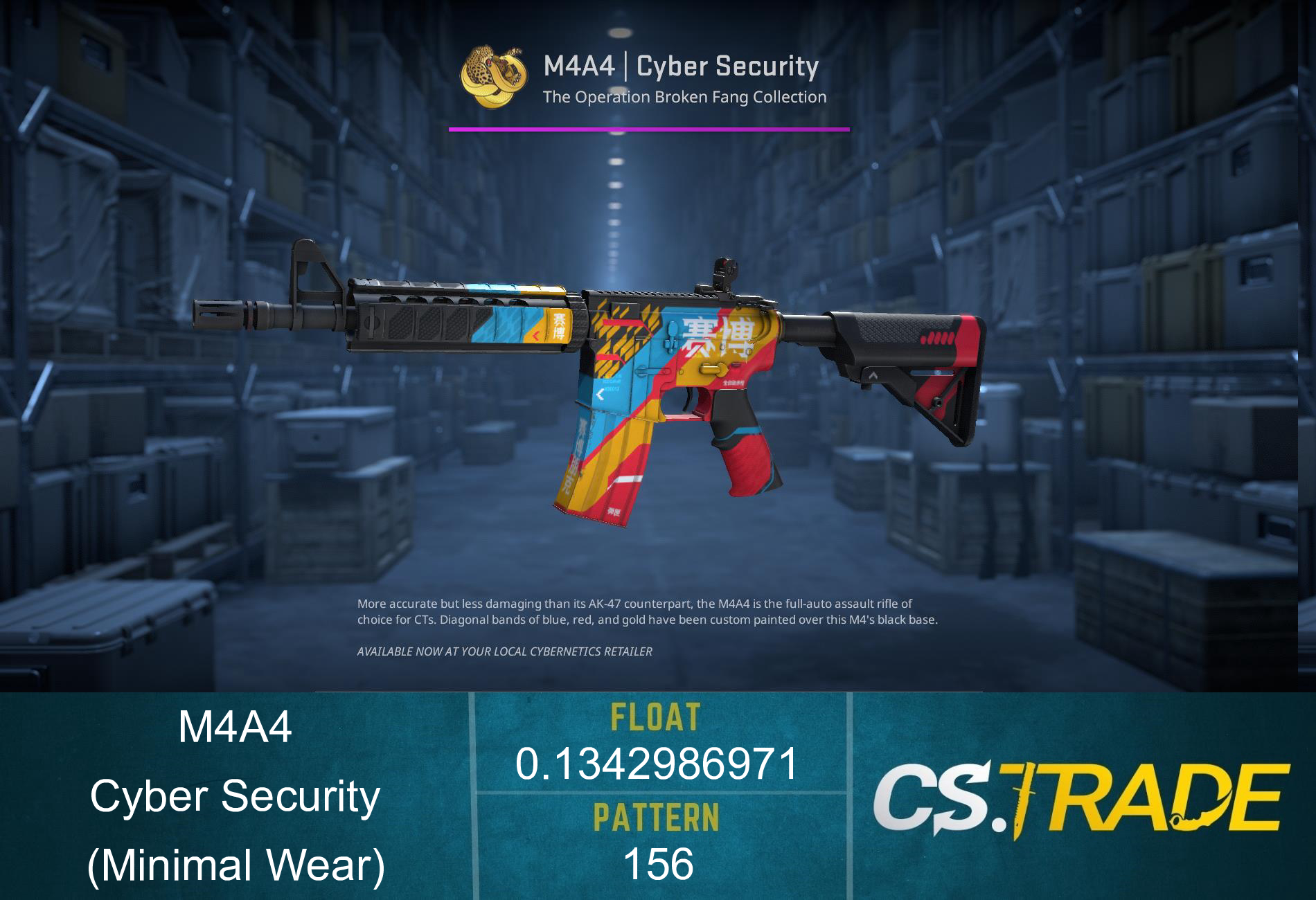 M4A4 | Cyber Security (Minimal Wear) Screenshot