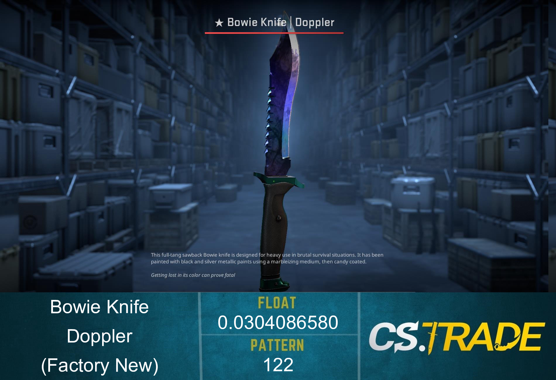 ★ Bowie Knife | Doppler Phase 3 (Factory New) Screenshot