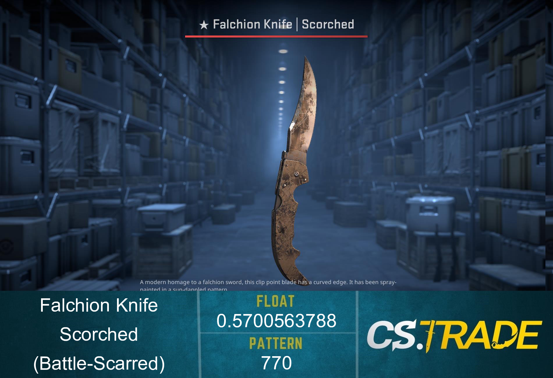 ★ StatTrak™ Falchion Knife | Scorched (Battle-Scarred) Screenshot
