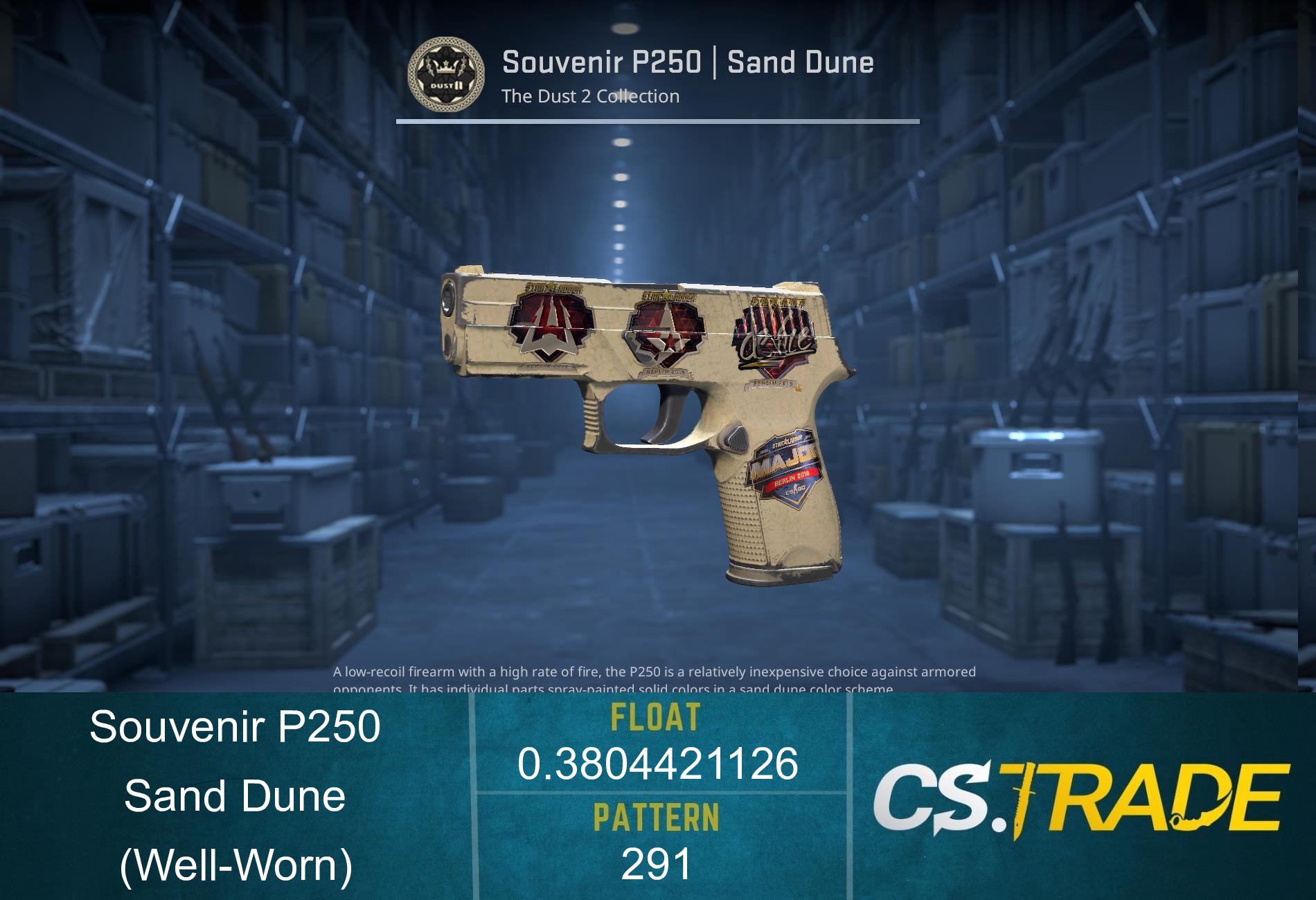 Souvenir P250 | Sand Dune (Well-Worn) Screenshot