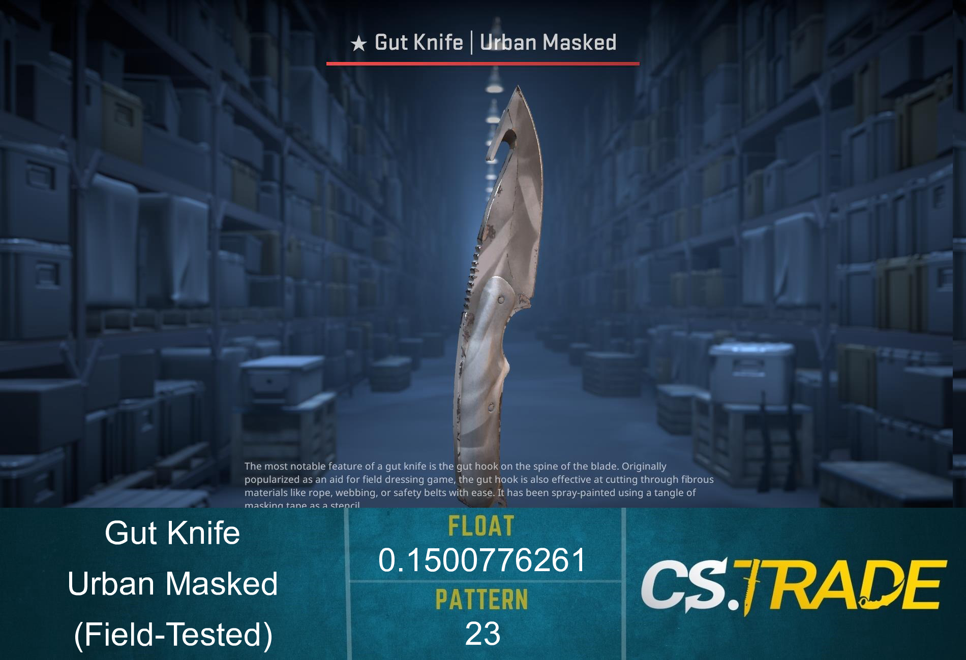 ★ Gut Knife | Urban Masked (Field-Tested) Screenshot