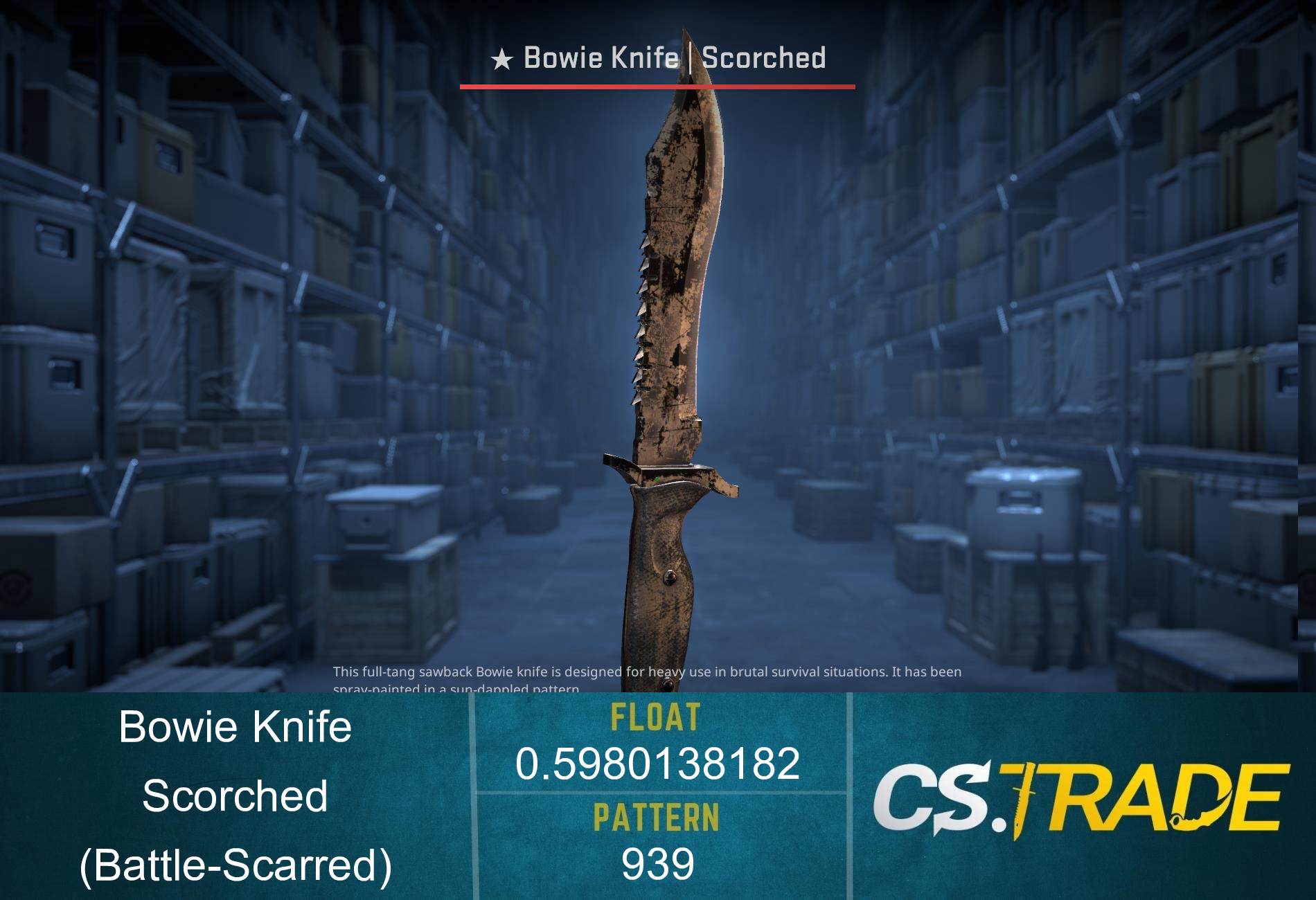 ★ Bowie Knife | Scorched (Battle-Scarred) Screenshot