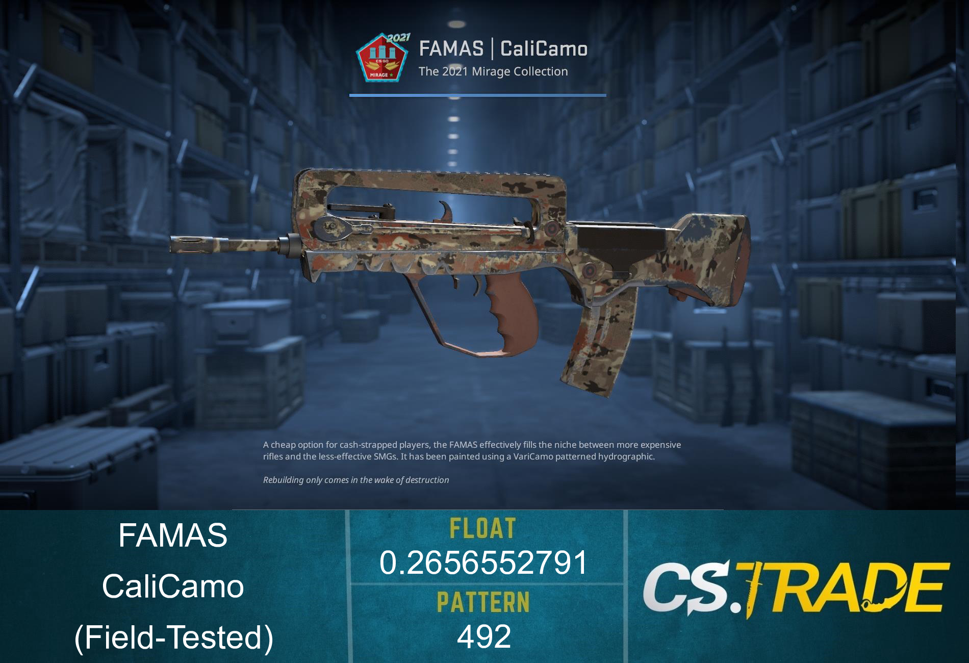 Souvenir FAMAS | CaliCamo (Field-Tested) Screenshot