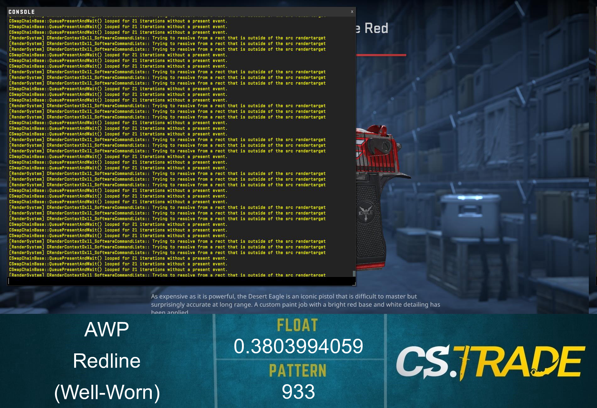 AWP | Redline (Well-Worn) Screenshot