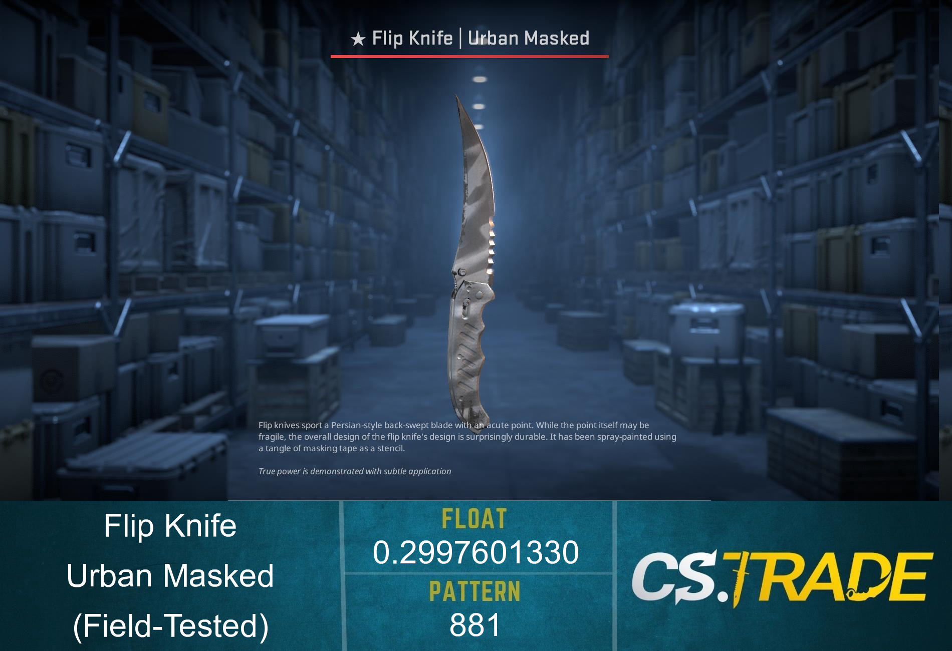 ★ Flip Knife | Urban Masked (Factory New) Screenshot